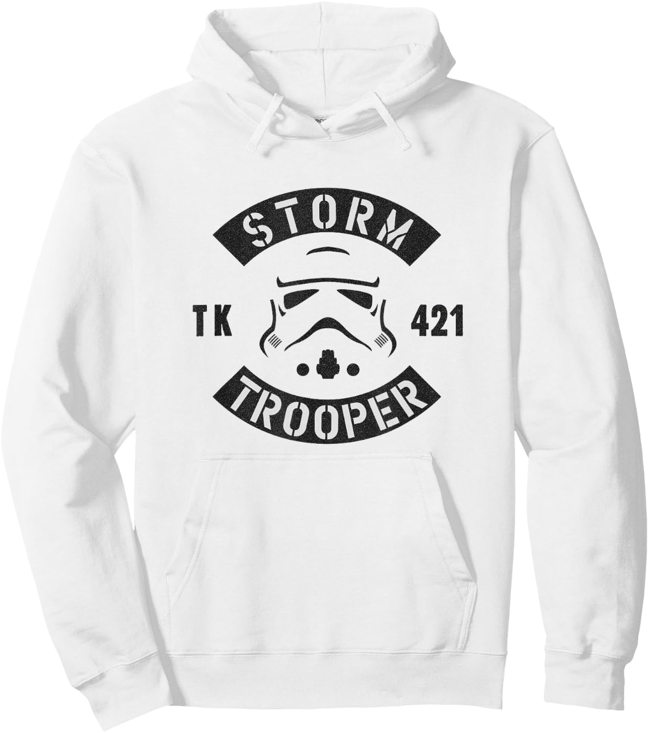 Star Wars Storm Trooper TK 421 Varsity Style Big Face Logo Hoodie - Hoodie | White
