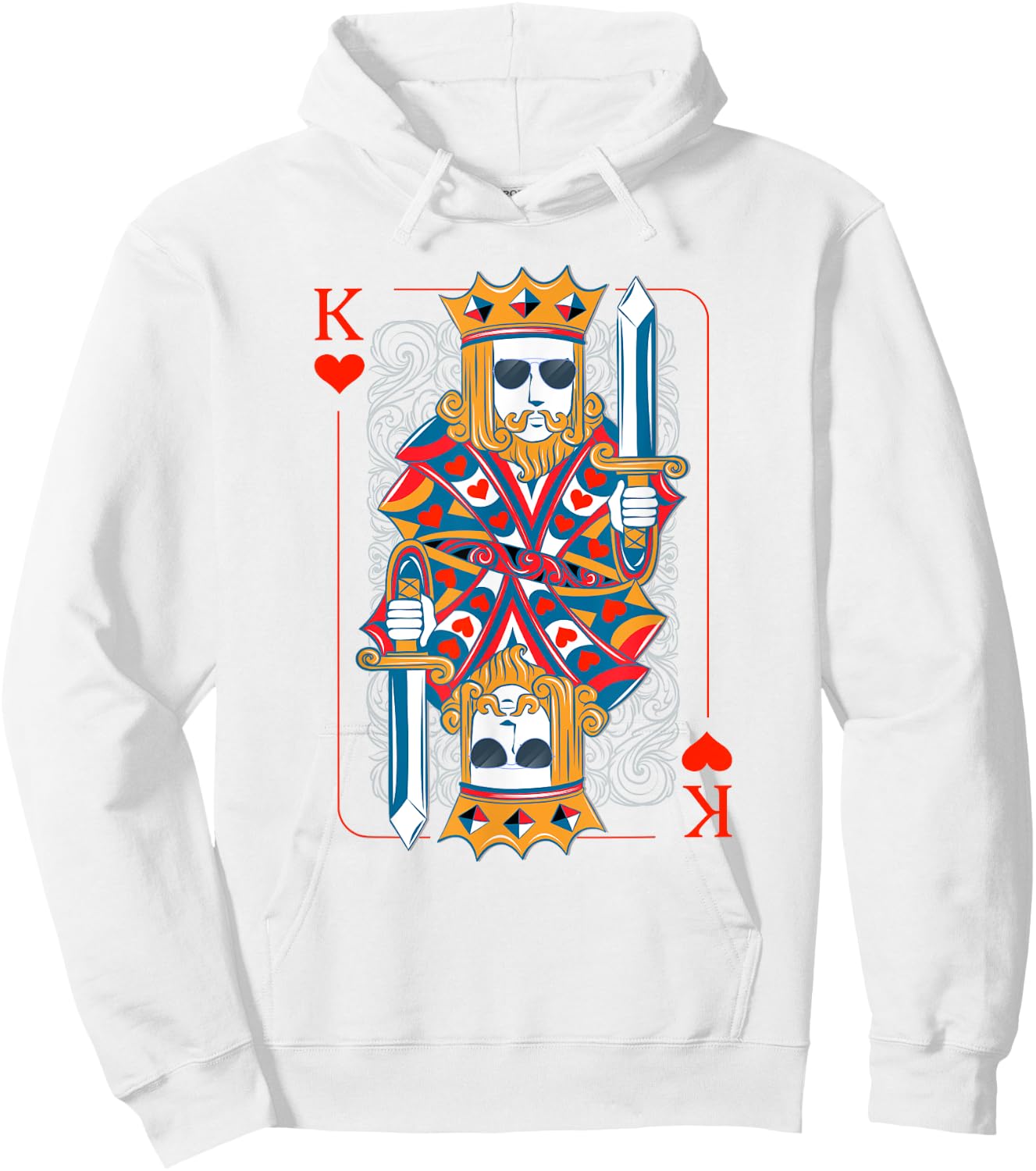 King Of Hearts Matching Couple Valentines King of Hearts Hoodie - Hoodie | White