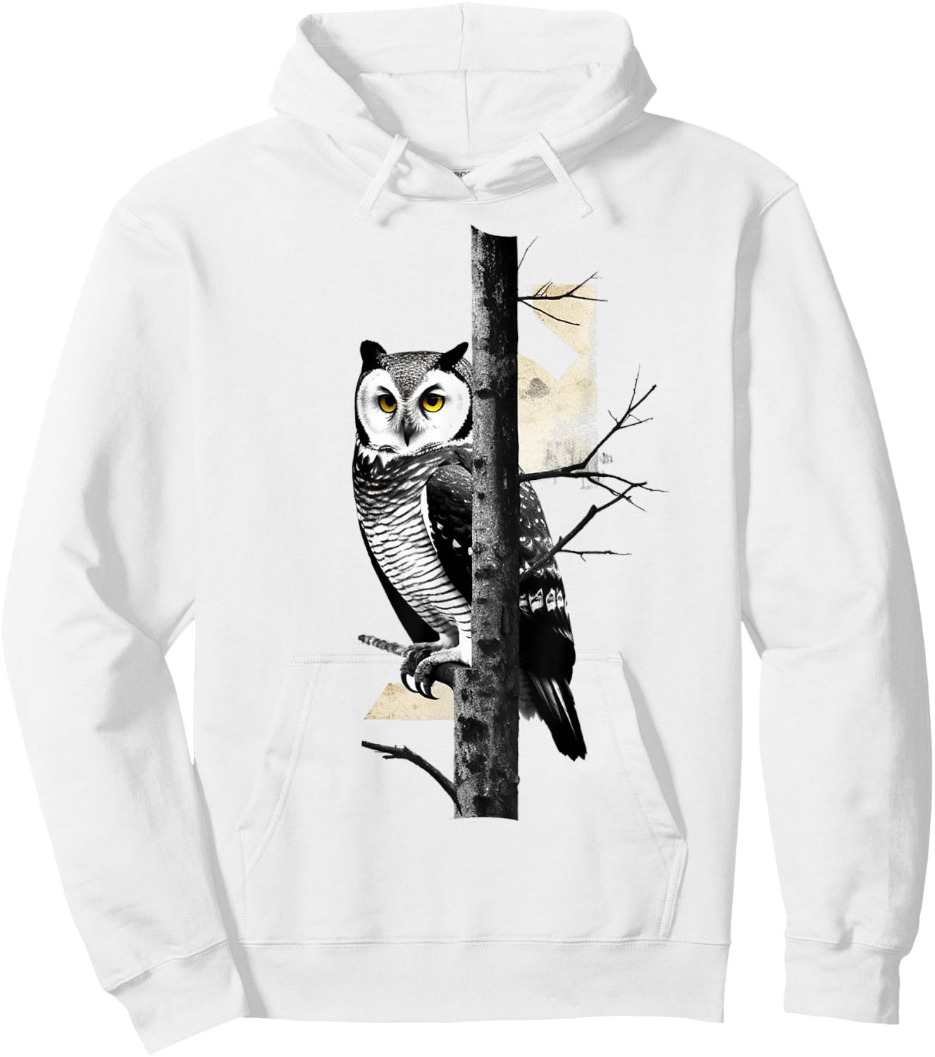 Owl Artwork - Night Bird Animal Owl Hoodie - Hoodie | White