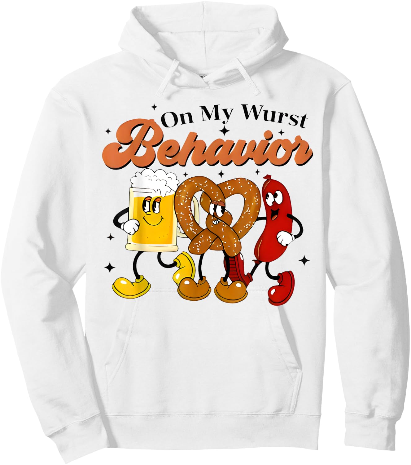 On My Wurst Behavior Funny Bavarian Oktoberfest Hoodie - Hoodie | White