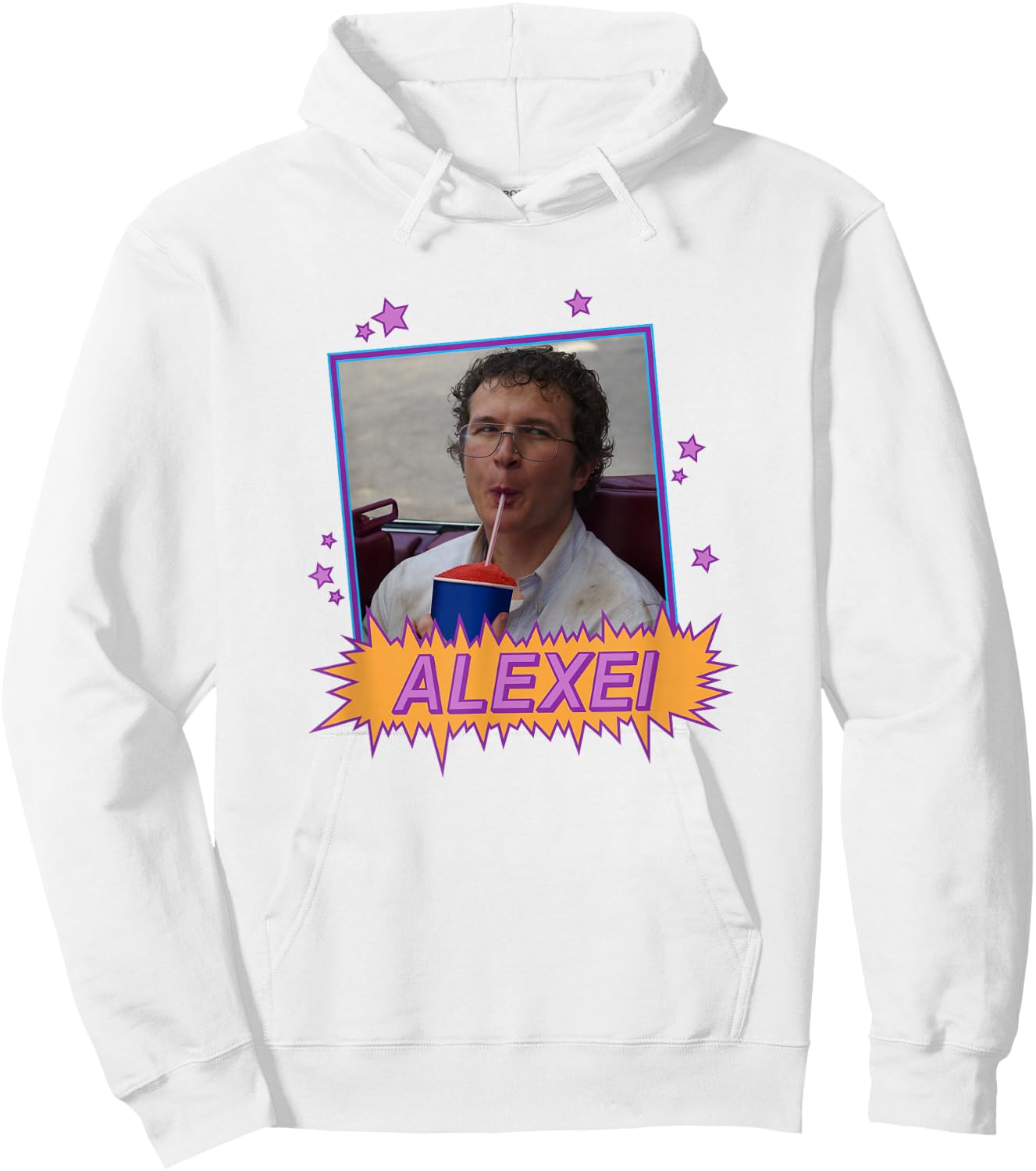 Stranger Things Alexei Slurping On A Slushie Funny Shot Hoodie - Hoodie | White