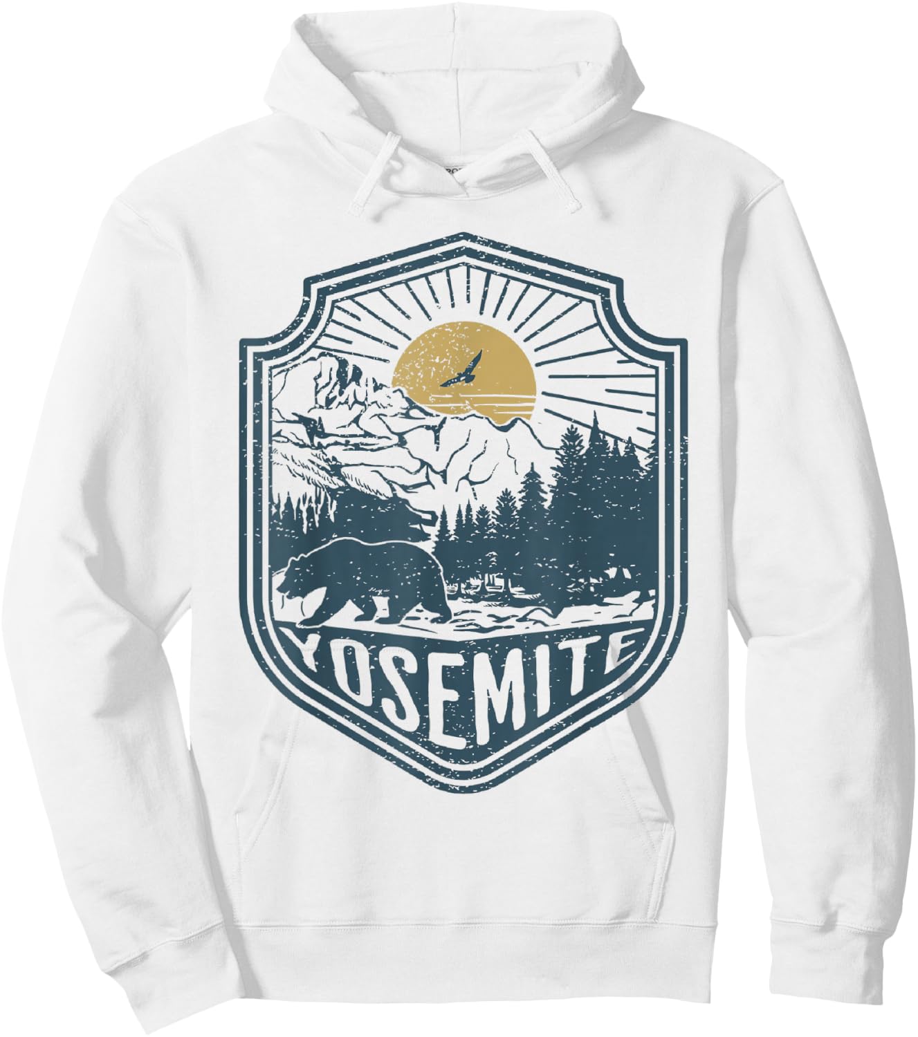 Yosemite National Park Hoodie - Hoodie | White