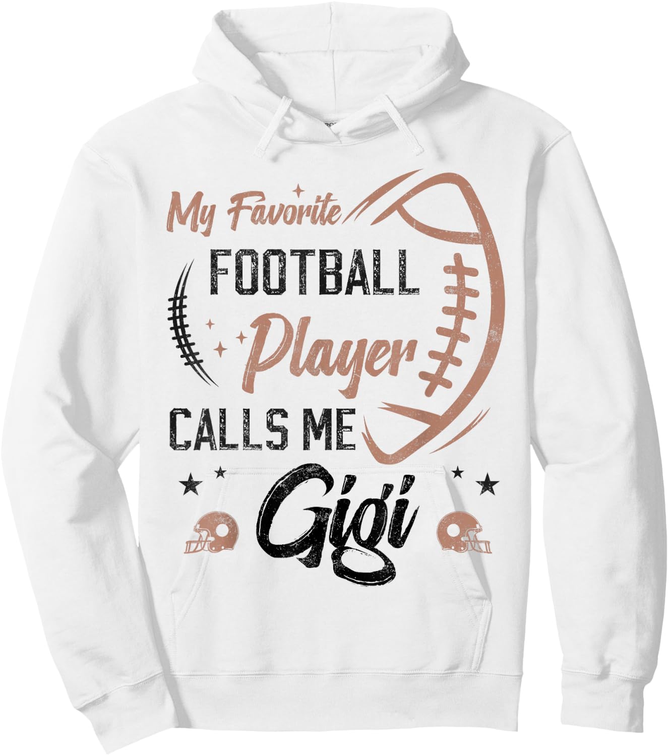 my favorite Football player calls me gigi funny grandma Hoodie - Hoodie | White