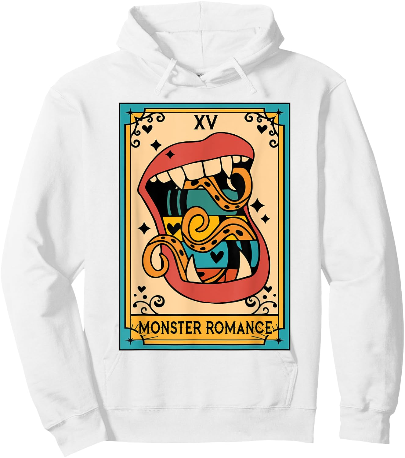 Smut Reader Spicy Book Lover The Monster Romance Tarot Card Hoodie - Hoodie | White