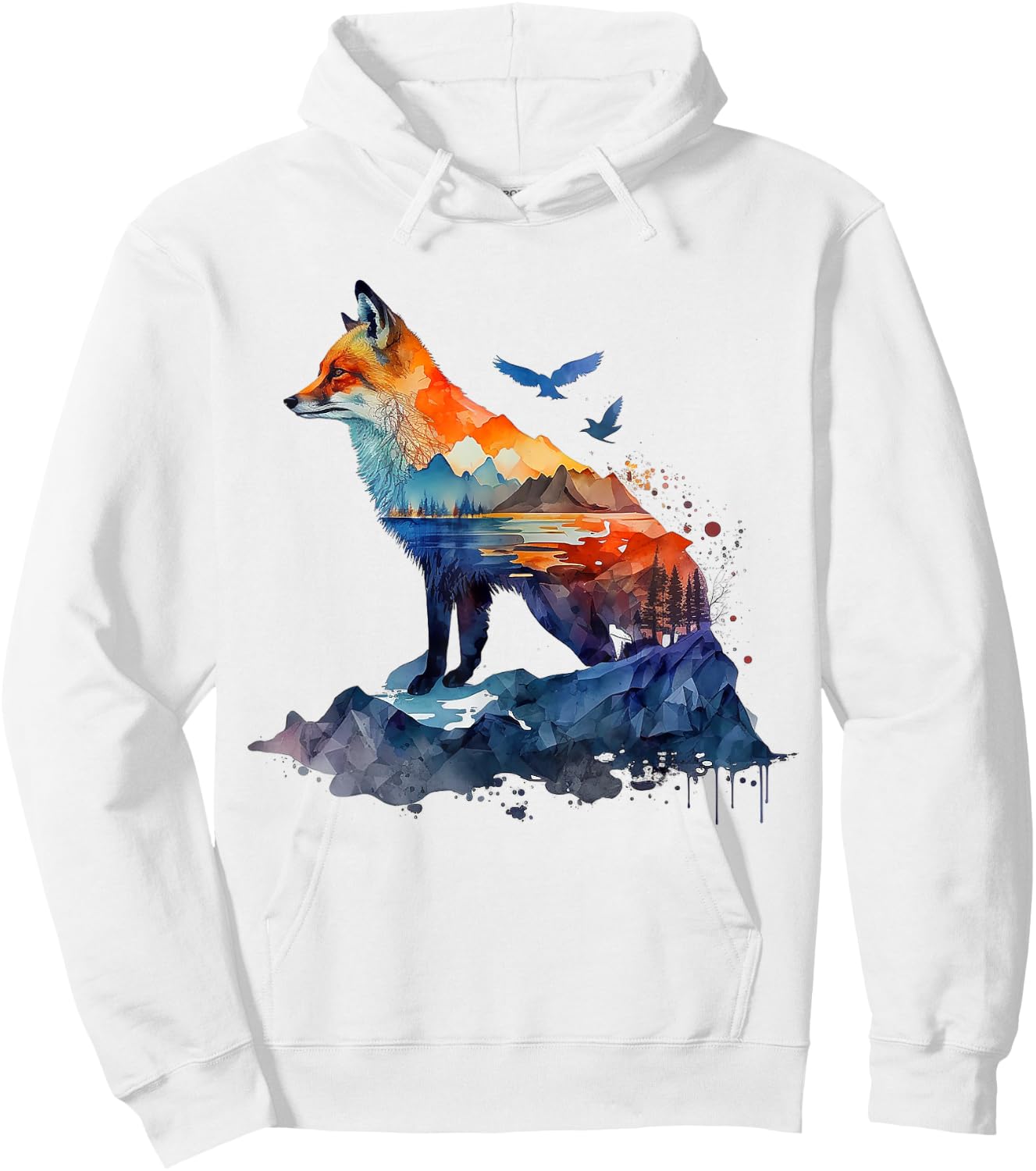 Fox Mountains Animal Lovers Animal Fox Hoodie - Hoodie | White