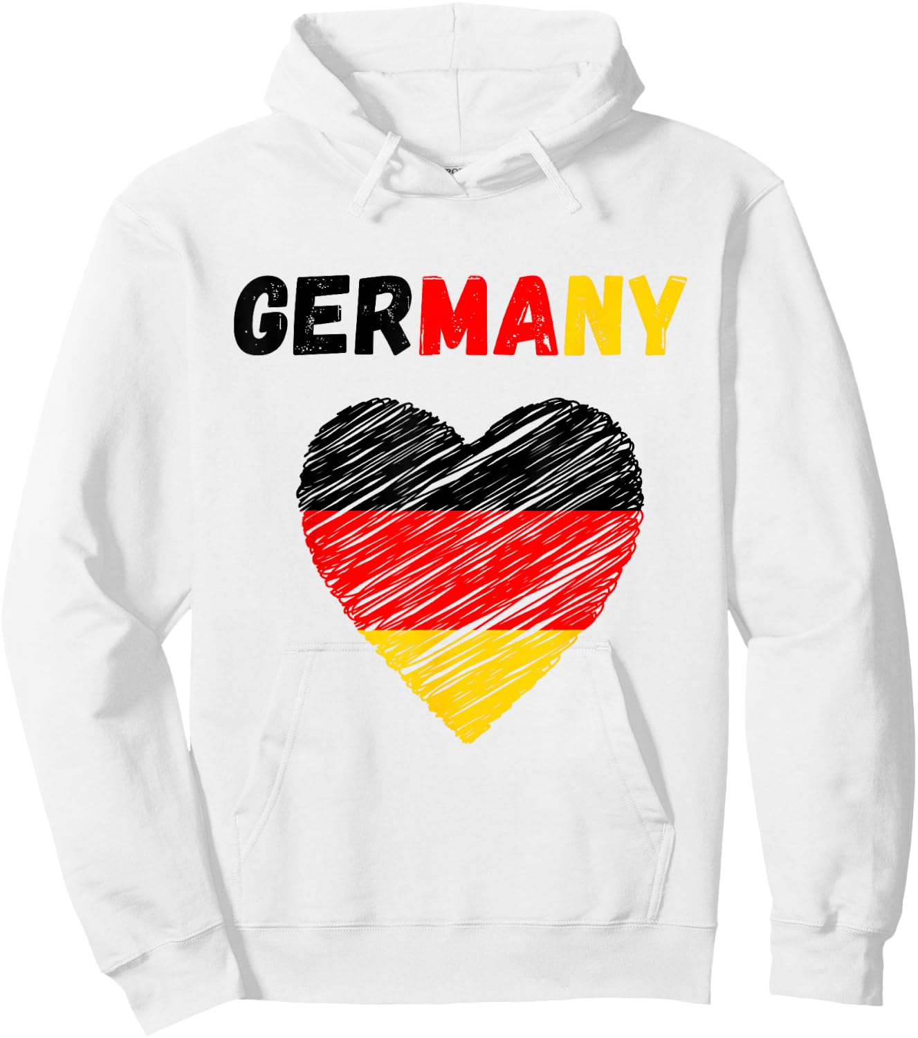 Germany Flag Holiday Germany Heart German Flag Hoodie - Hoodie | White