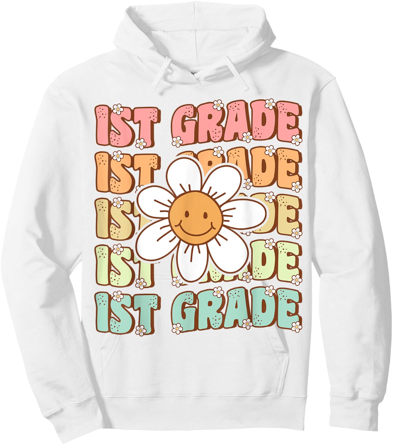 Groovy 1st Grade Back To School First Day of First Grade Hoodie - Hoodie | White