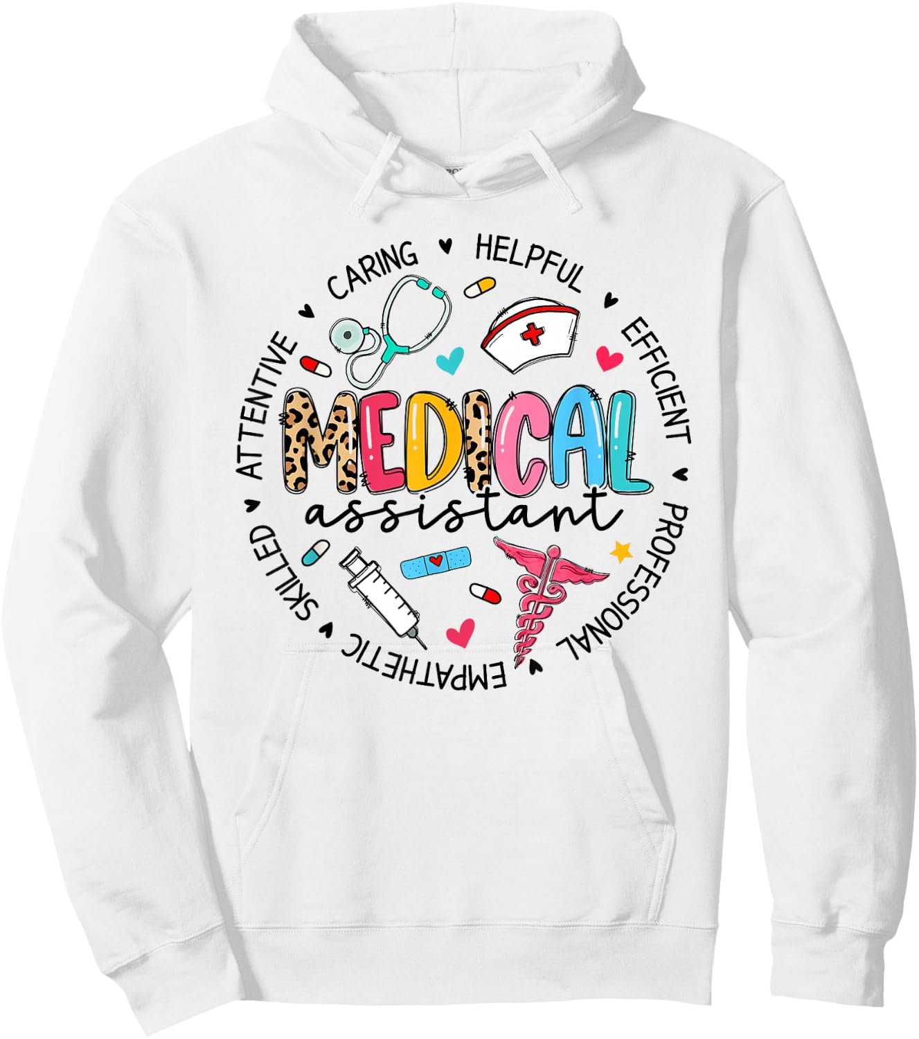 Medical Assistant Squad Cute MA Nursing Hoodie - Hoodie | White