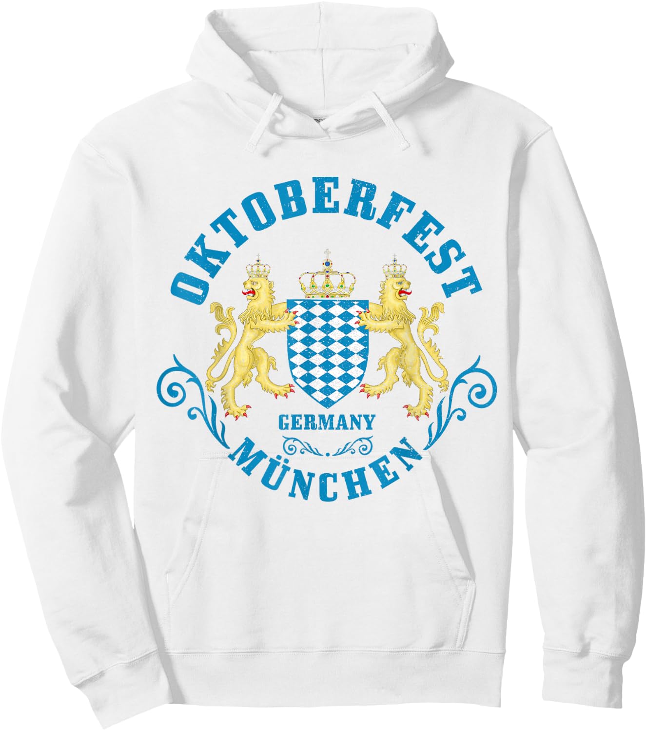 Oktoberfest Bavarian Flag Munich Prost Beer Germany German Hoodie - Hoodie | White
