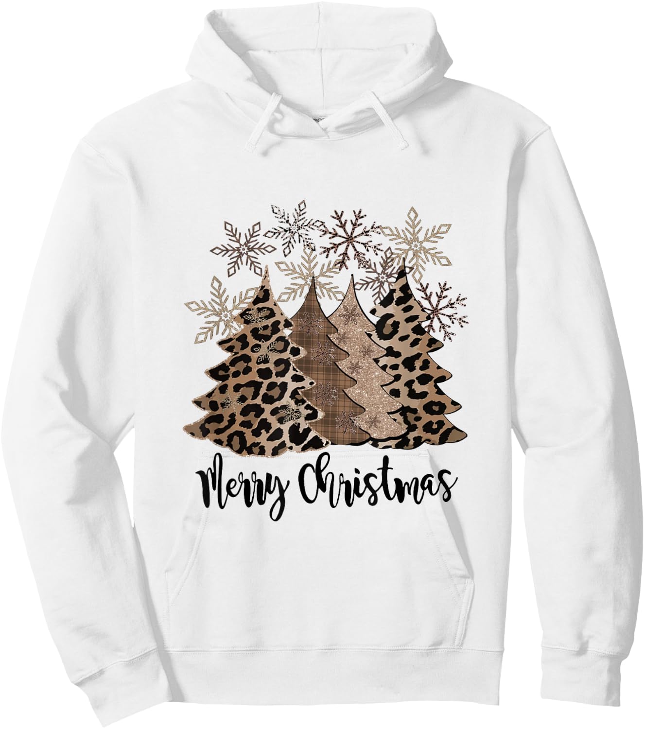 Merry Christmas Tree Buffalo Plaid Red White Green Christmas Hoodie - Hoodie | White
