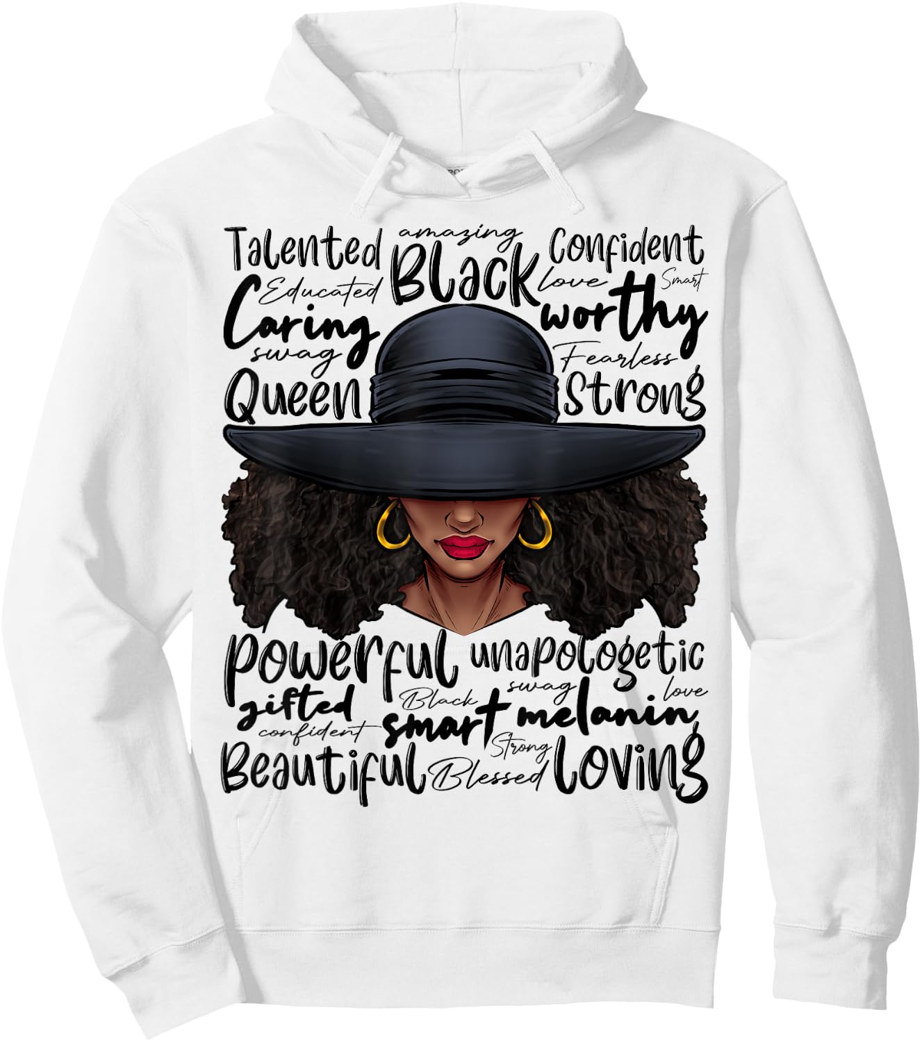 African Black History African American Ladies Juneteenth Hoodie - Hoodie | White