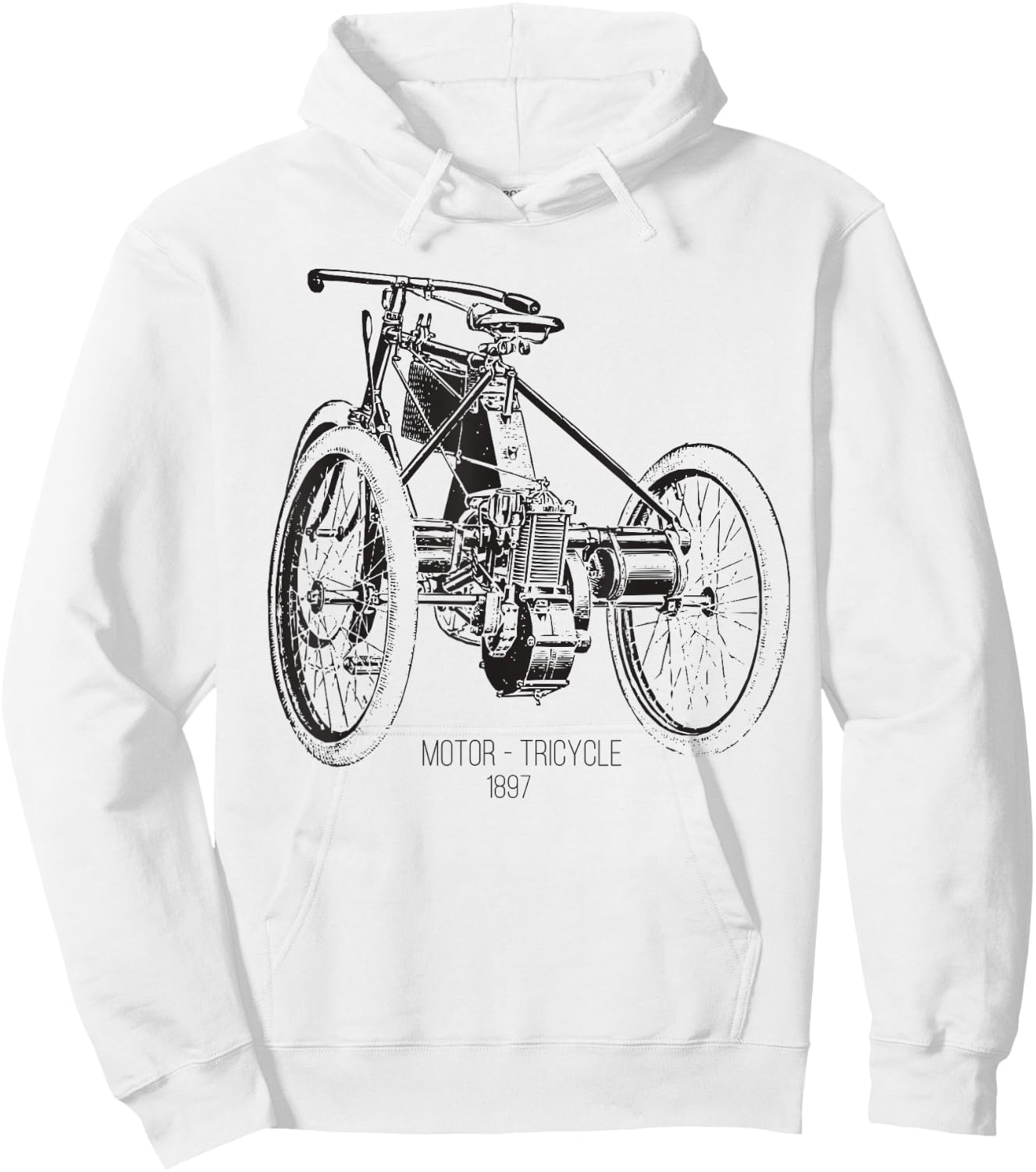 Tricycle E-Bike Electric Trike Hoodie - Hoodie | White