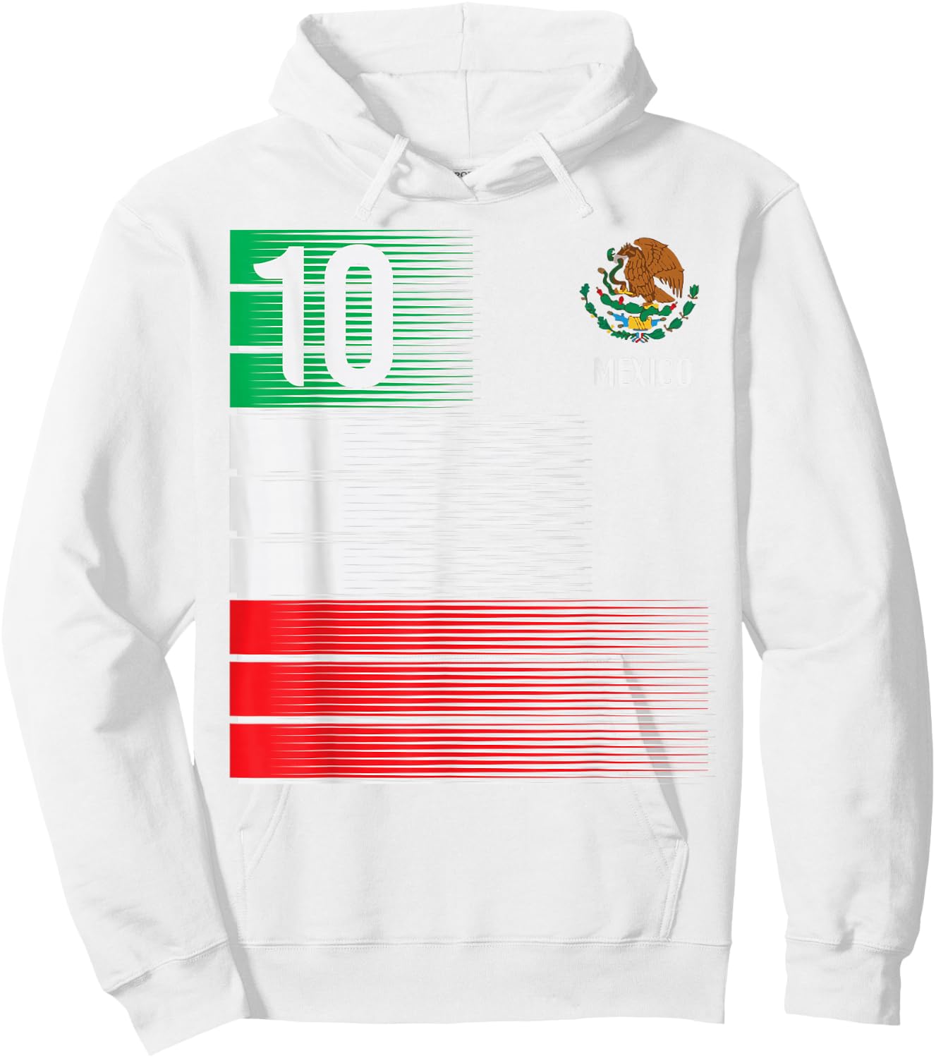 Mexico Flag Number 10 Mexican Soccer Fan Men Women Kids Boys Hoodie - Hoodie | White