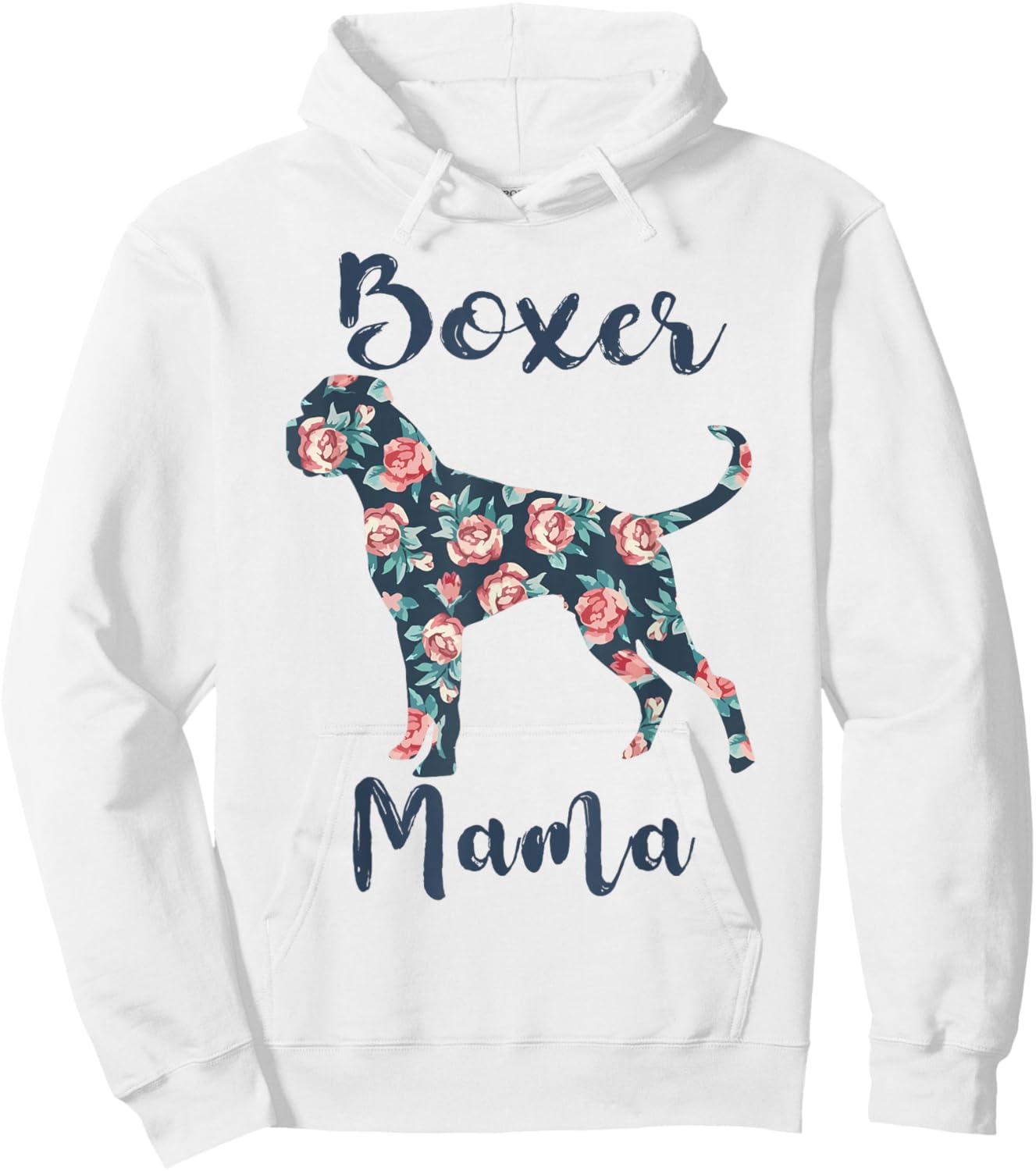 Boxer Dog Mom Shirt Women Boxer-Mama Funny Mother Day Gift Hoodie - Hoodie | White