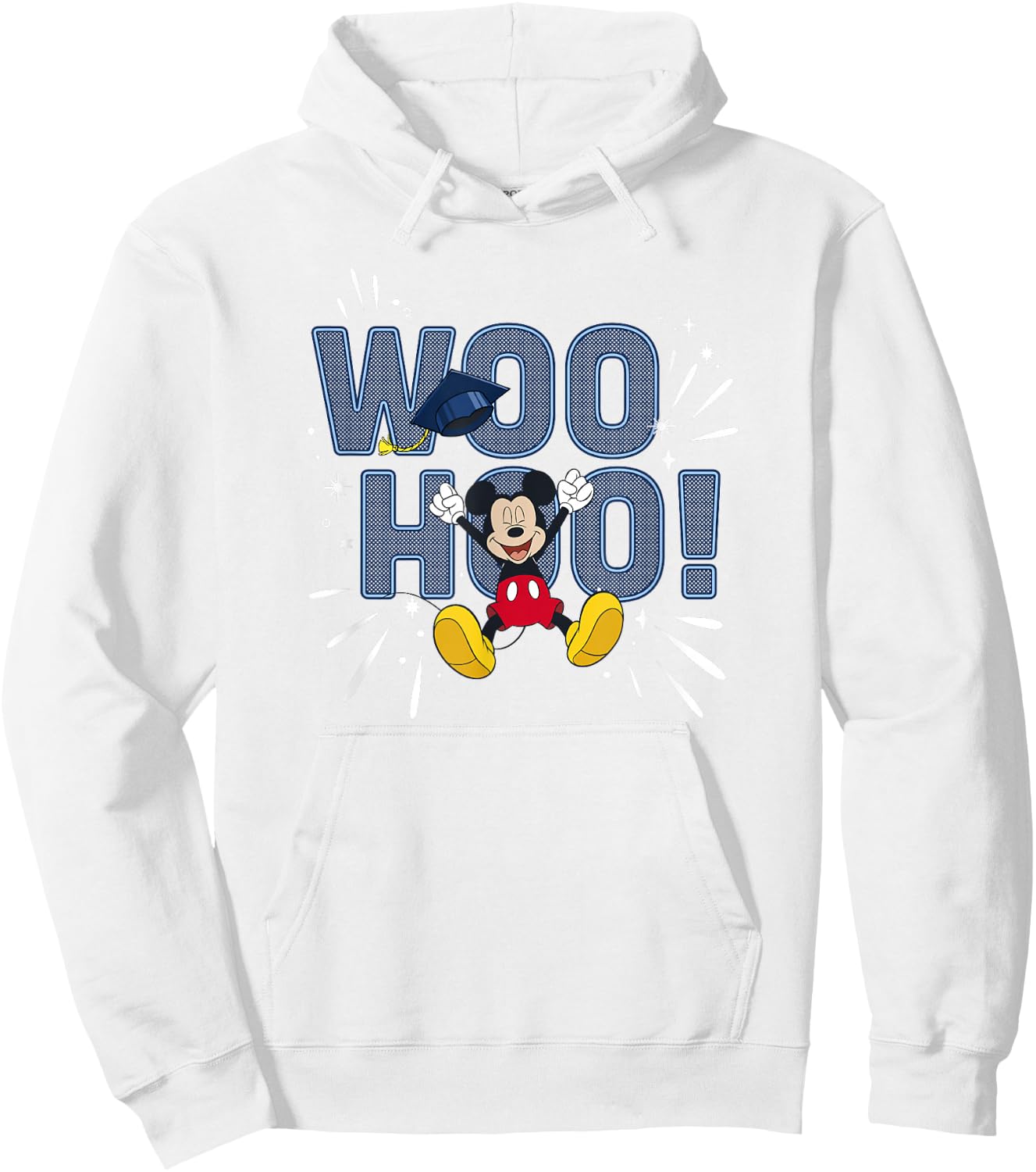 Disney Mickey Mouse Graduation Celebration Woo Hoo! Hoodie - Hoodie | White