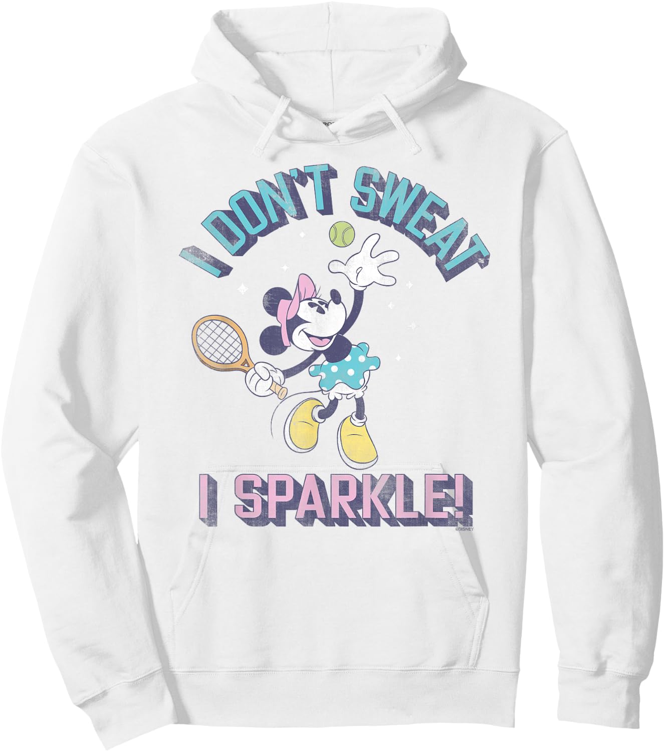 Disney Minnie Mouse Sports Tennis I Don't Sweat, I Sparkle! Hoodie - Hoodie | White