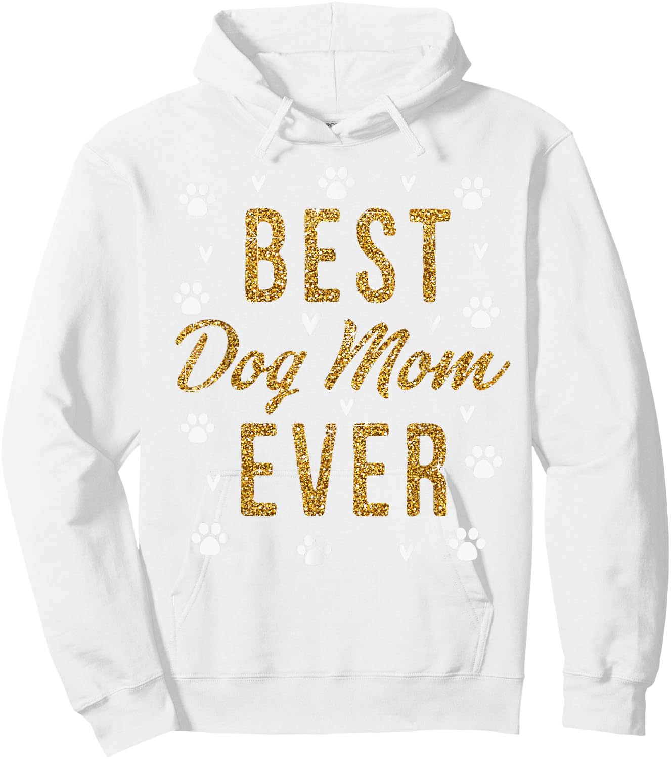 Best Dog Mom Ever Gifts Cute Love Heart Print Dog Mama Hoodie - Hoodie | White