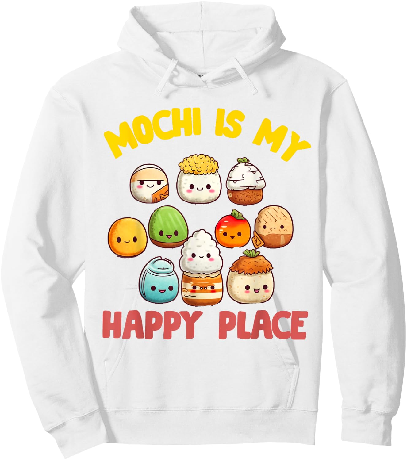 Mochi Japanese Rice Cake Candy Snack Sweet Mochi Kids Women Hoodie - Hoodie | White