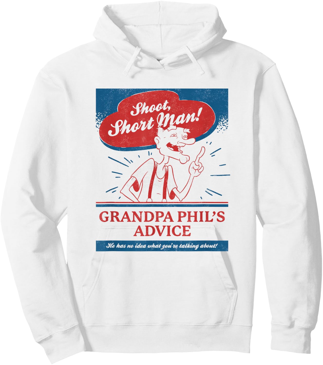 Hey Arnold Grandpa Phil Gives Great Advice Hoodie - Hoodie | White