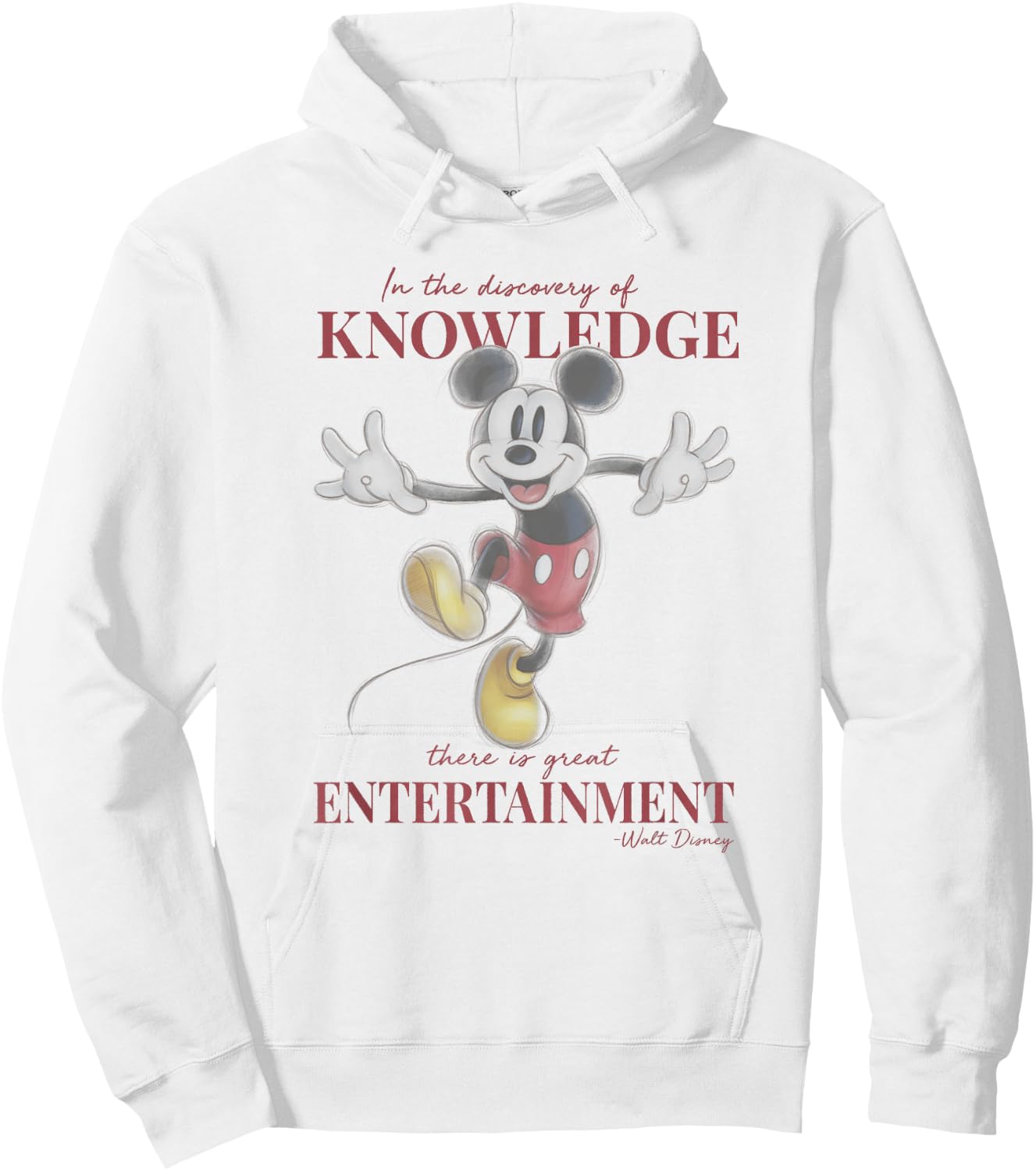 Disney Mickey And Friends Classic Walt Disney Quote Hoodie - Hoodie | White