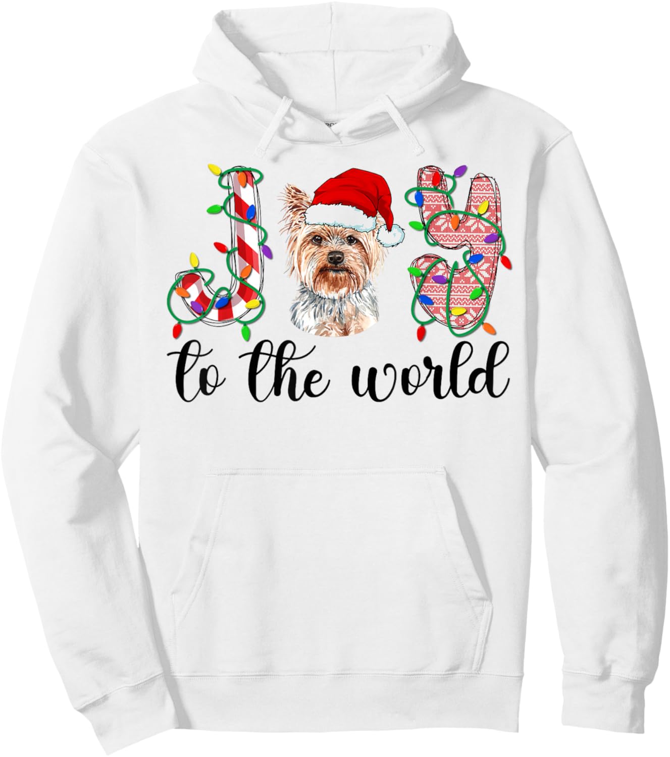 Yorkshire Terrier Christmas Yorkie Xmas Party Hoodie - Hoodie | White