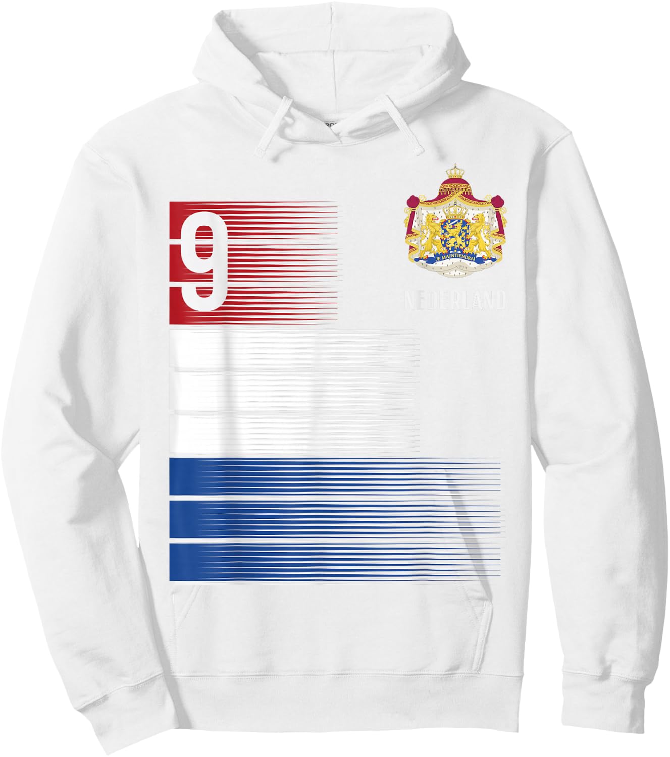 Netherlands Flag Number 9 Dutch Soccer Men Women Kids Boys Hoodie - Hoodie | White
