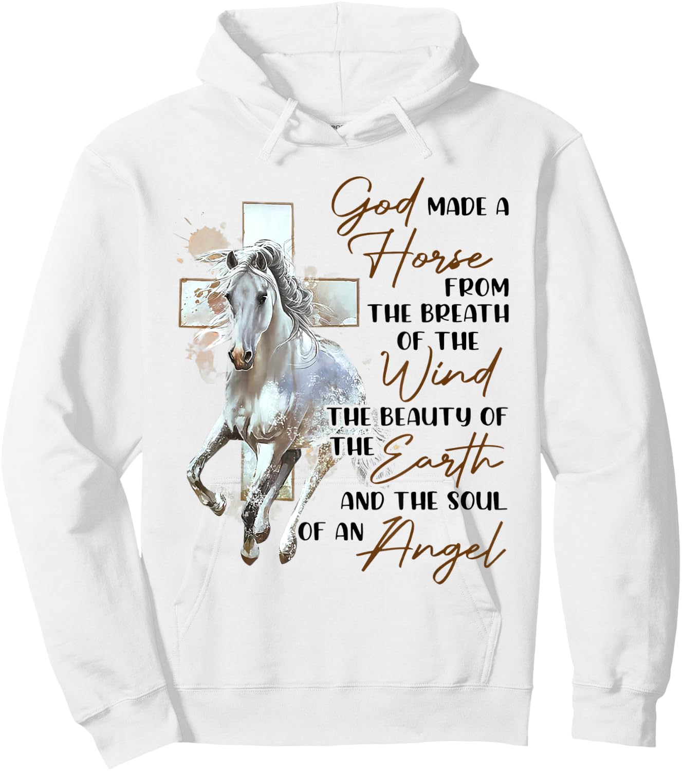 God Made A Horse From The Breath Of The Wind The Beauty Of T Hoodie - Hoodie | White