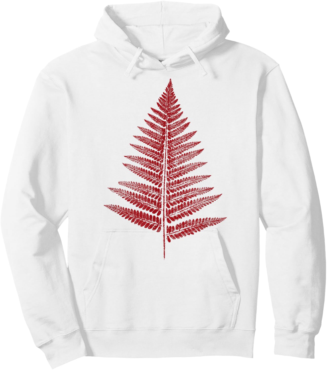 Fern Leaf / Nature & Forest - Leaves Stamp Graphic BOTANICAL Hoodie - Hoodie | White