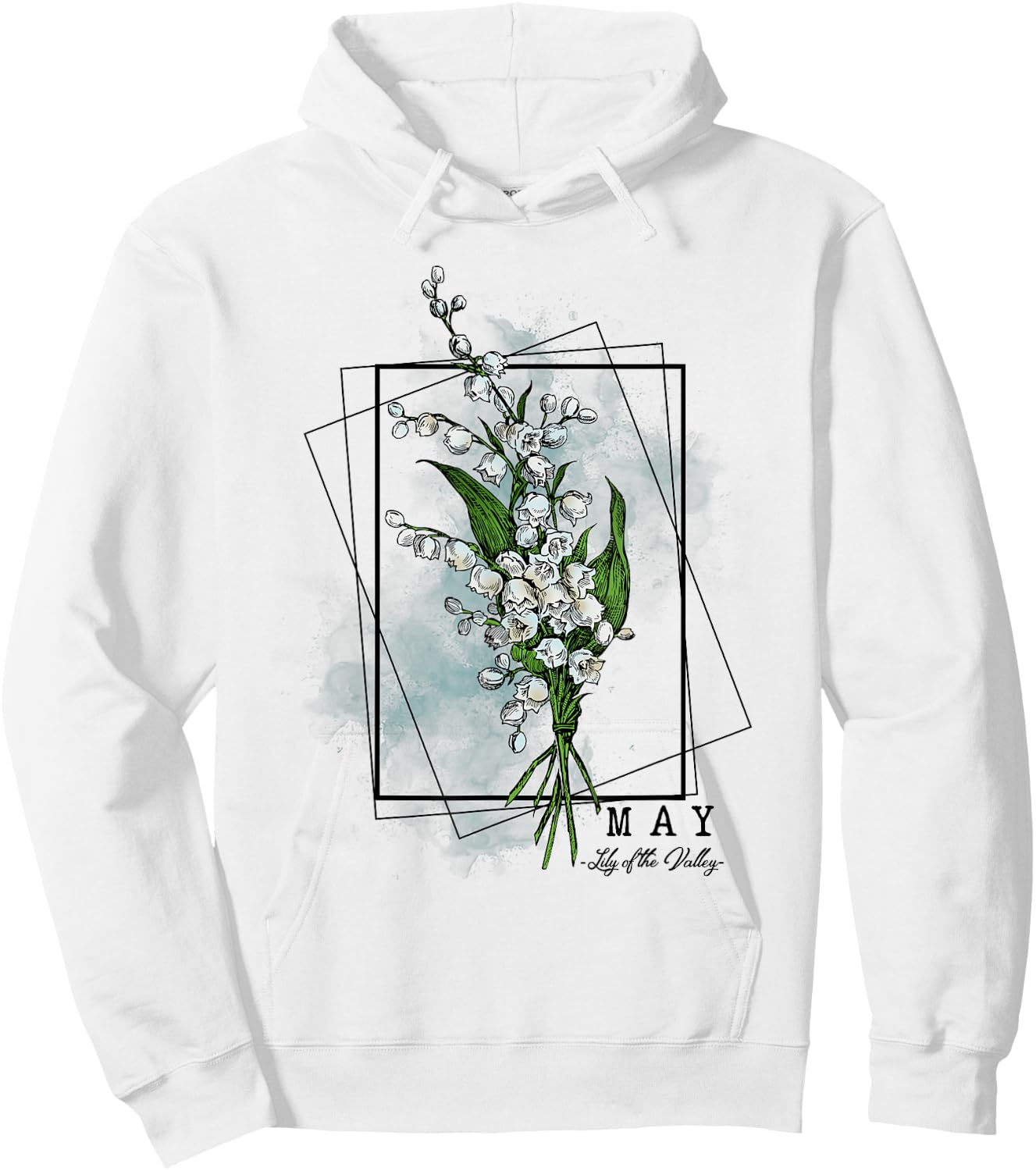 Birth Month Flowers May Lily of the Valley Women Girls Hoodie - Hoodie | White