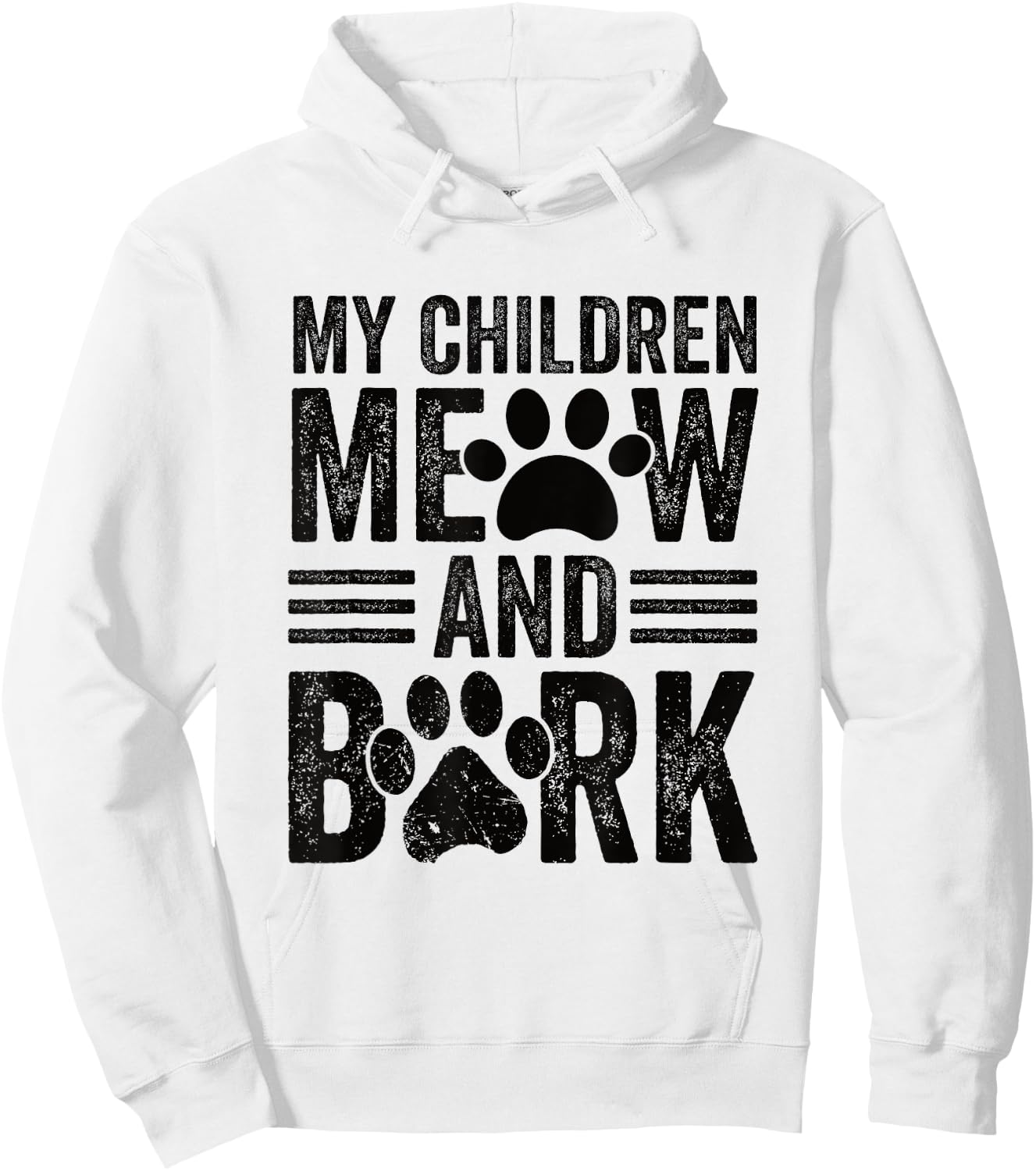 My Children Meow and Bark Hoodie - Hoodie | White
