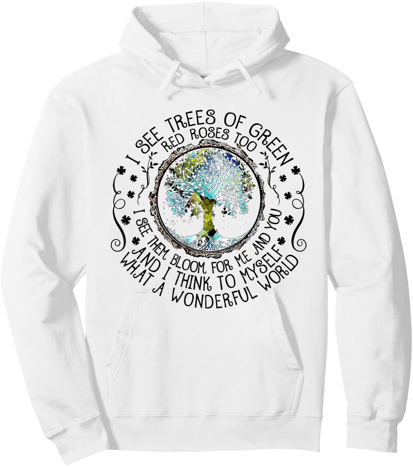 Myself What A Wonderful World Hoodie - Hoodie | White