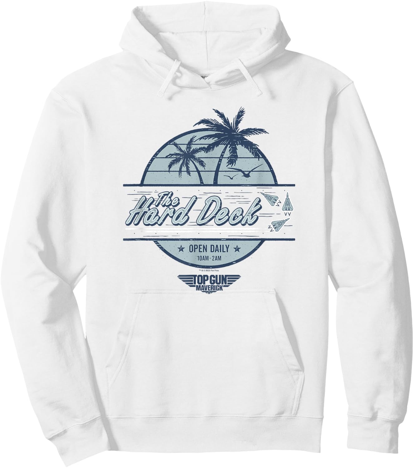 Top Gun: Maverick The Hard Deck Palm Trees Logo Small Hoodie - Hoodie | White