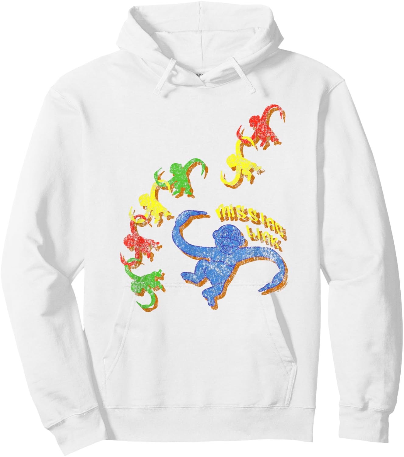 Barrel Of Monkeys Missing Link Vintage Distressed Hoodie - Hoodie | White