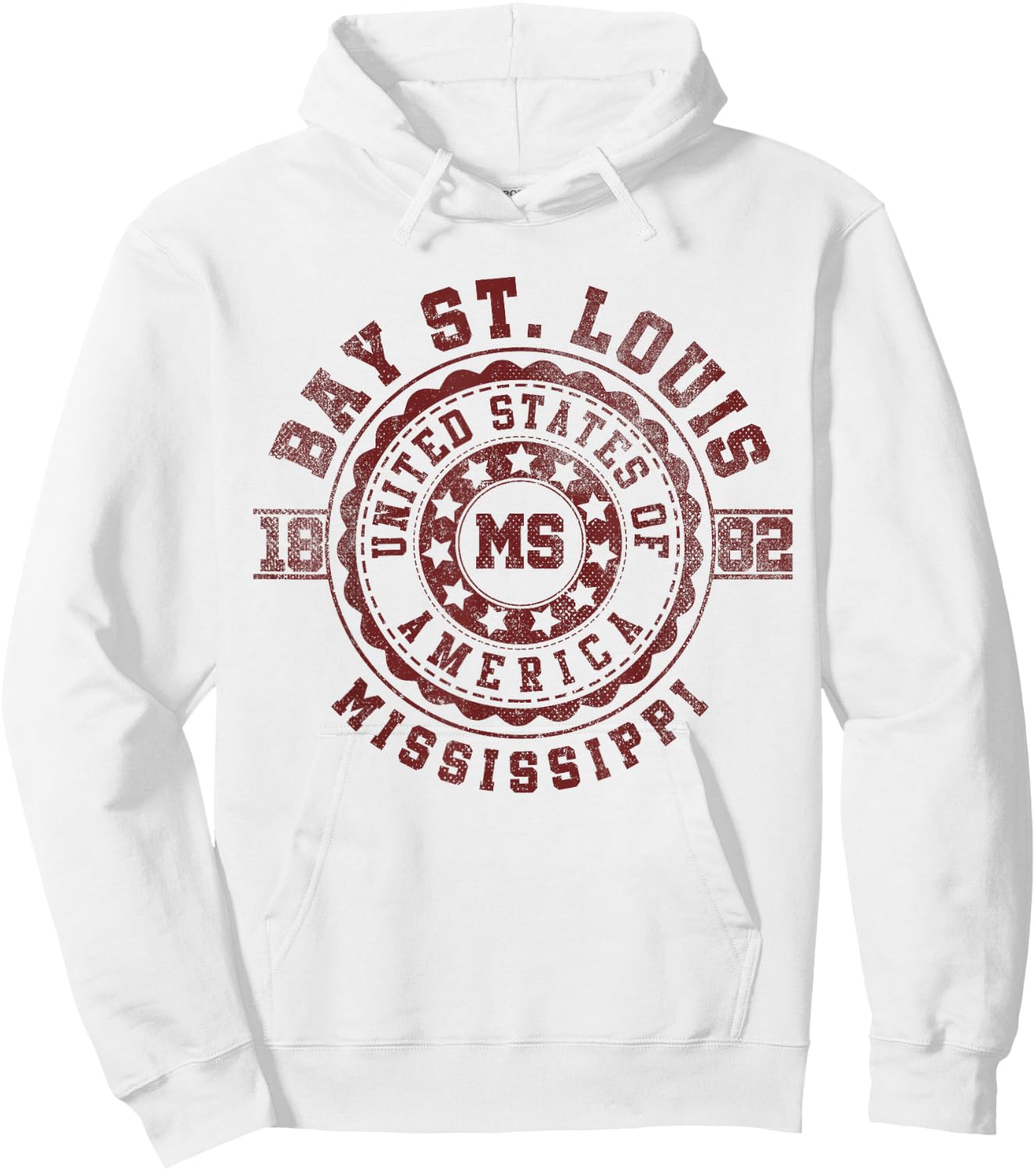 Bay St. Louis MS | Mississippi | Vintage City Apparels Hoodie - Hoodie | White