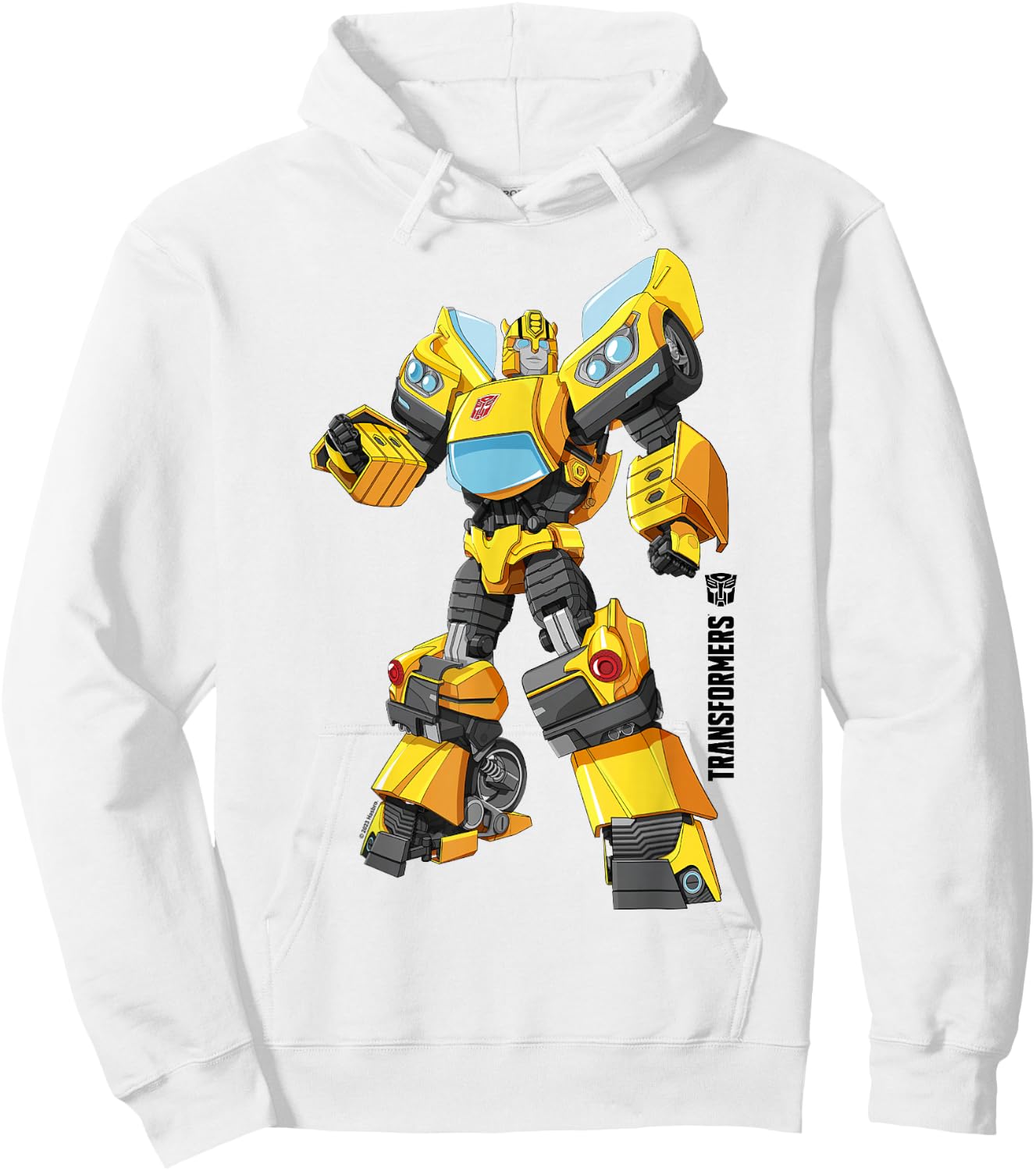 Transformers Bumblebee Autobots Epic Pose Logo Hoodie - Hoodie | White