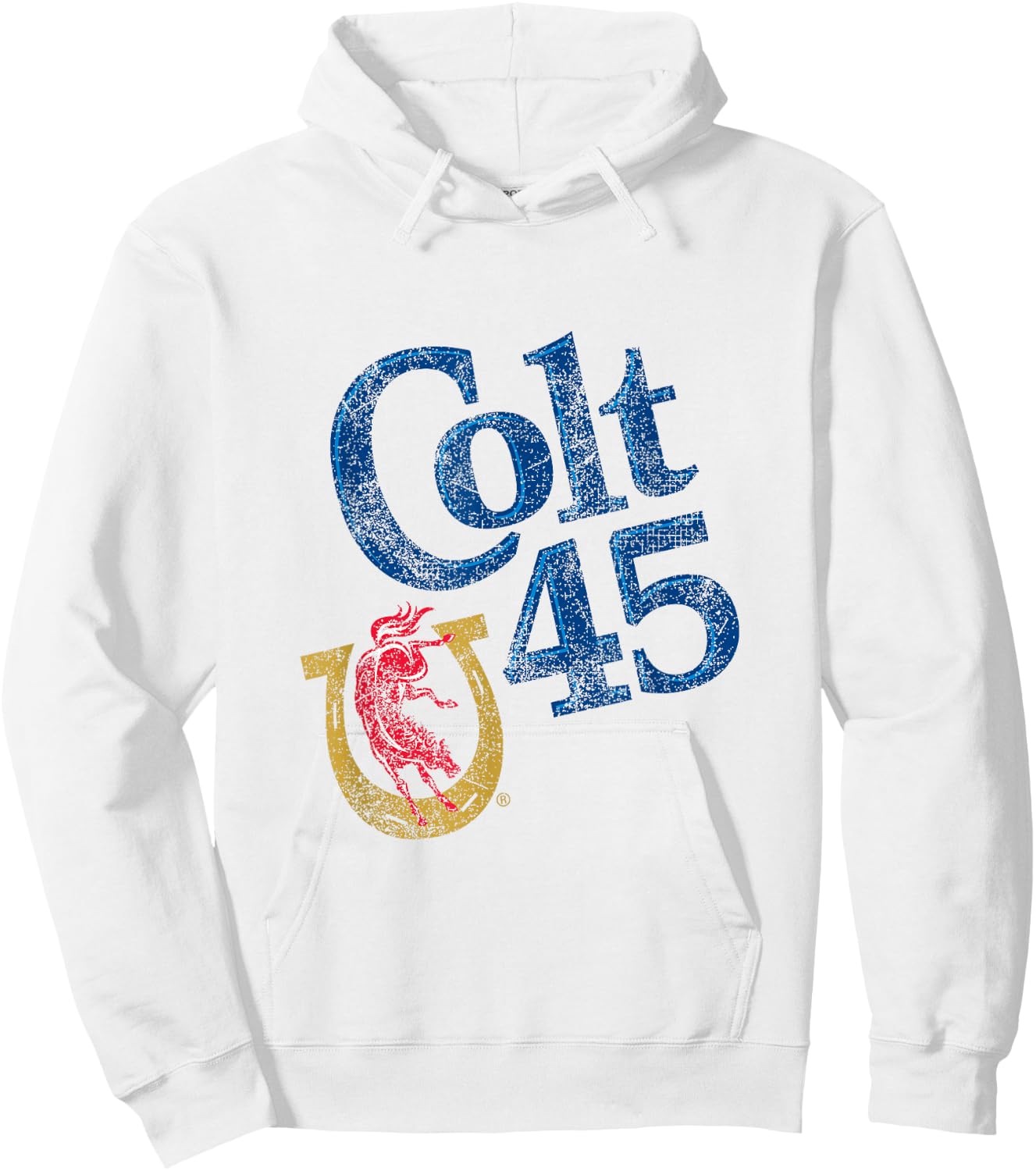 Colt 45 Beer Vintage Style - Logo Hoodie - Hoodie | White