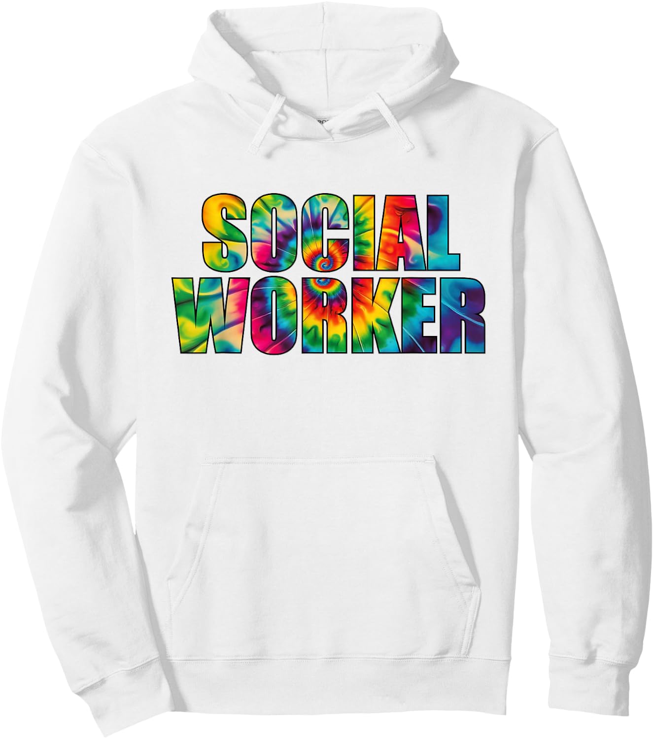 Social Worker Tie Dye Women Men School Social Worker Hoodie - Hoodie | White