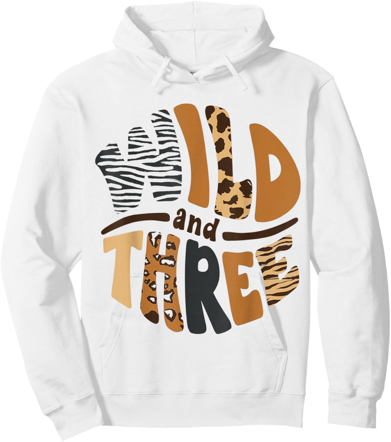 Kids Wild And Three 3rd Birthday Boy Funny Leopard Toddler Hoodie - Hoodie | White