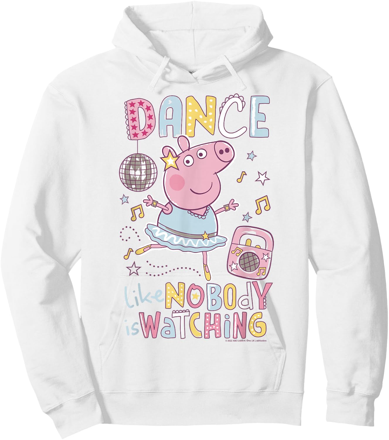 Peppa Pig Dance Like Nobody is Watching Joyful Hoodie - Hoodie | White