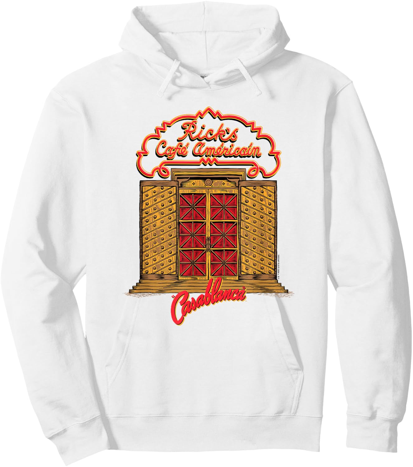 WB100 Casablanca Rick's Café Amèricain Vintage Logo Hoodie - Hoodie | White