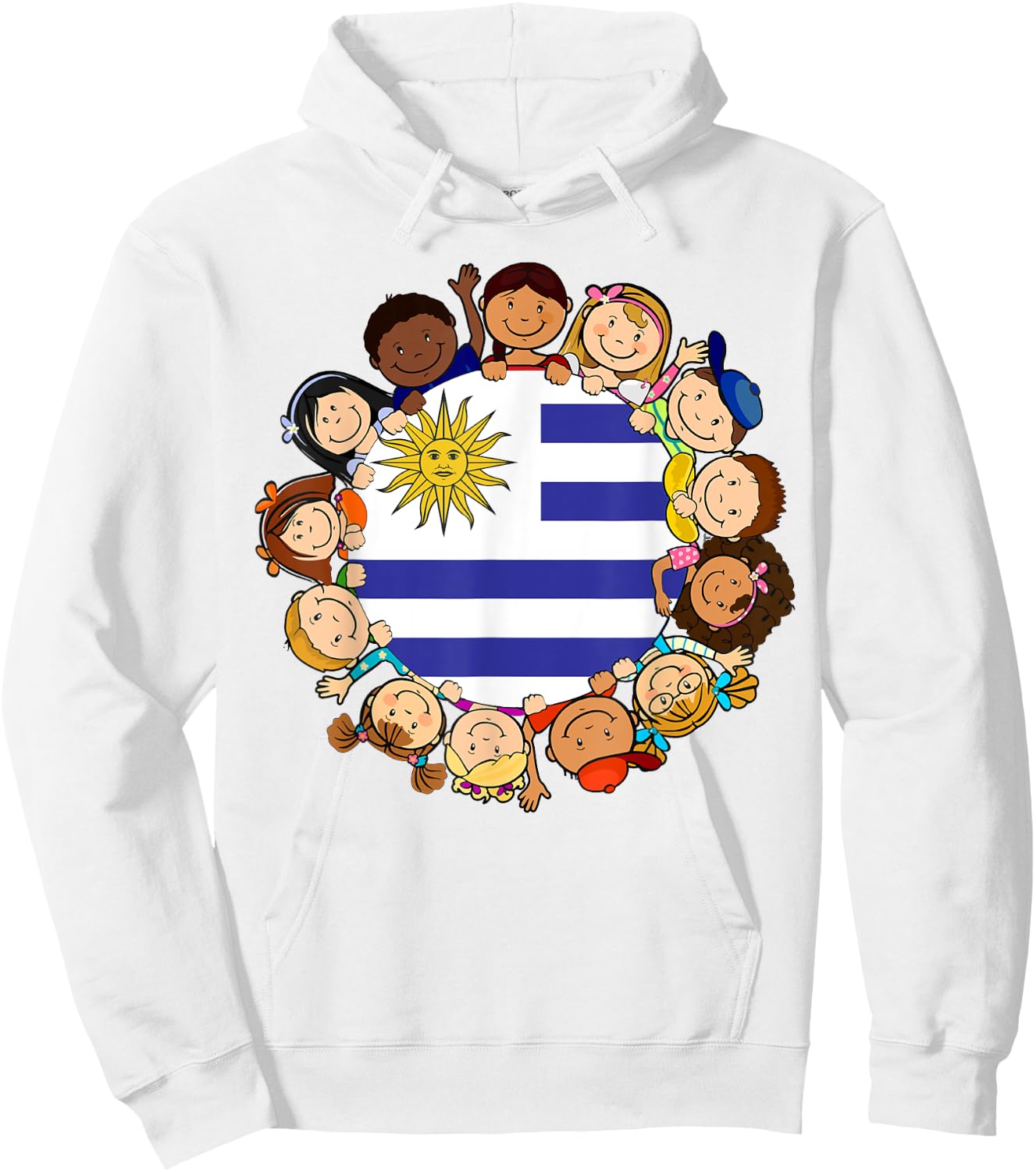 Uruguayan Kids Uruguay Flag Hispanic Heritage Month Boy Girl Hoodie - Hoodie | White