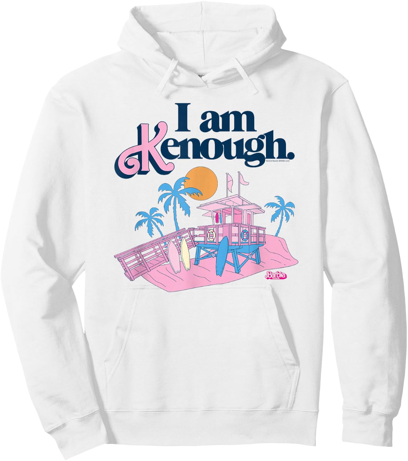 Barbie The Movie - I Am Kenough Lifeguard Stand Hoodie - Hoodie | White