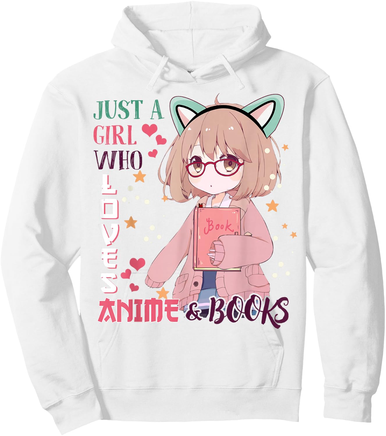 Girl Who Love Anime Books-Shirt Kids Teen Youth Toddler Cute Hoodie - Hoodie | White