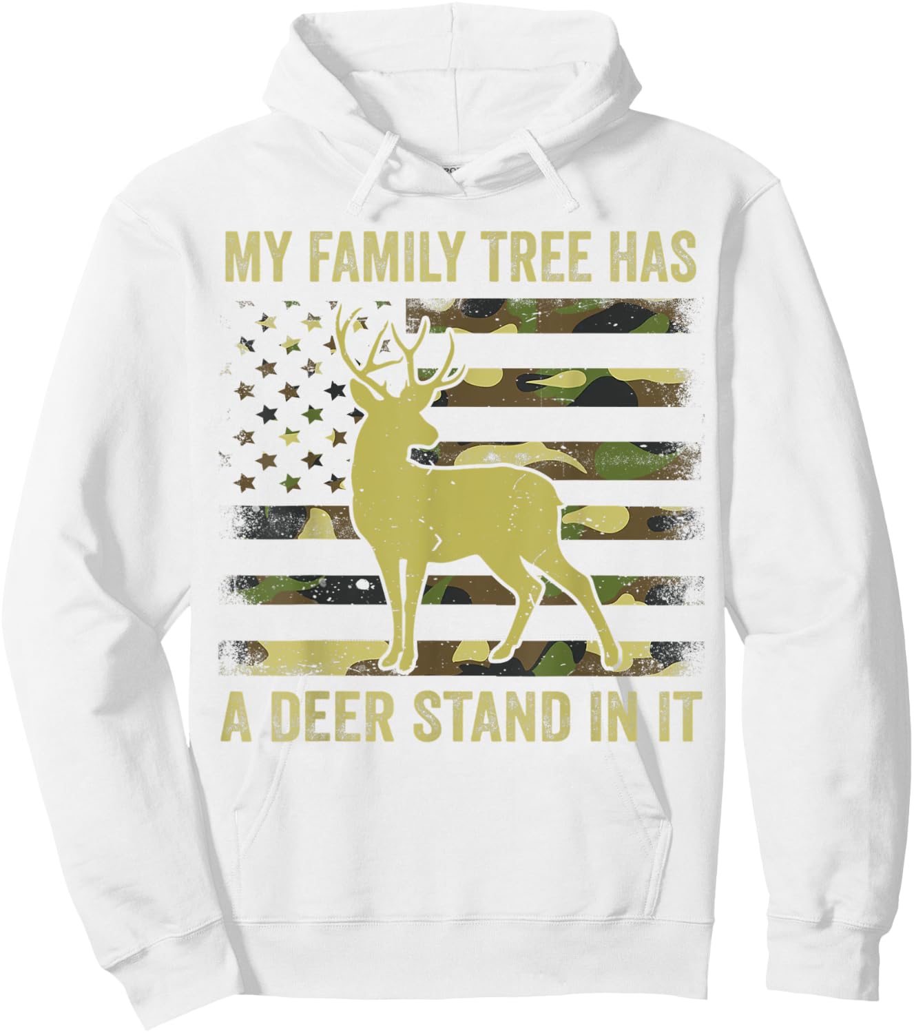 Hunting-Shirt My Family Tree Has Deer Stand In It Funny Camo Hoodie - Hoodie | White