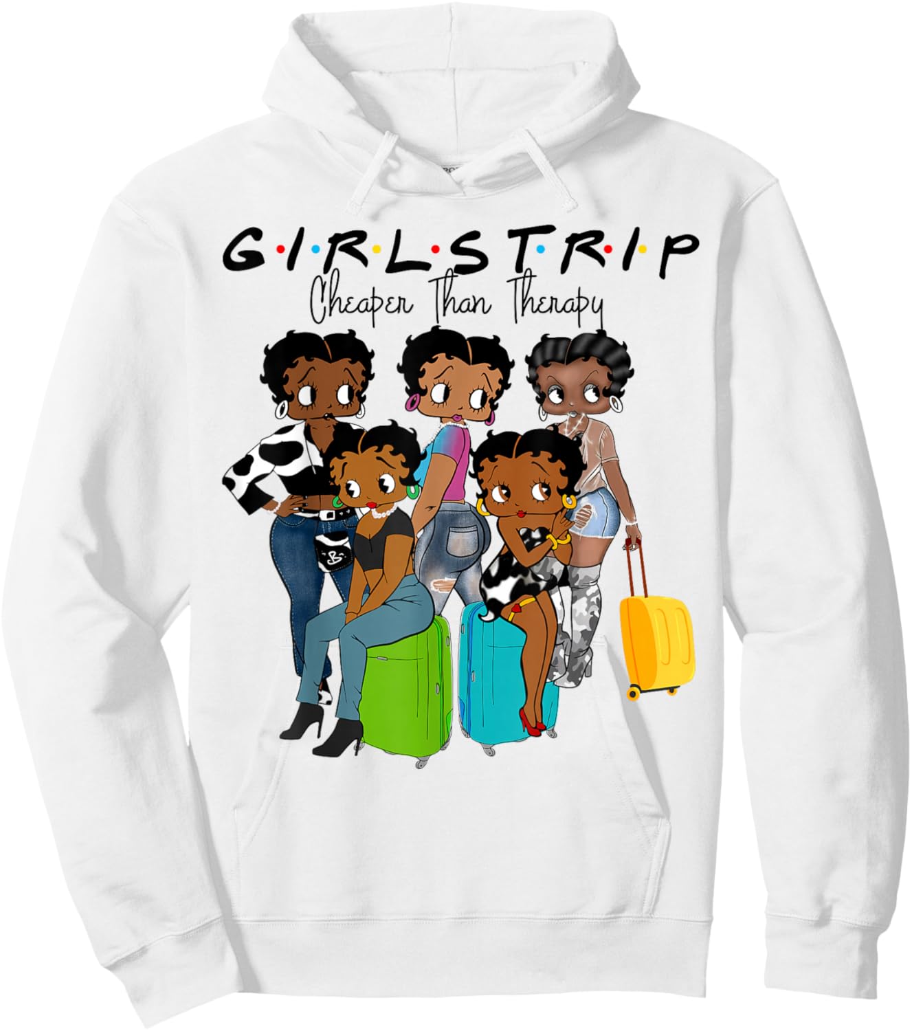 Girls Weekend Cheaper Than A Therapy Matching Girl Trip Hoodie - Hoodie | White
