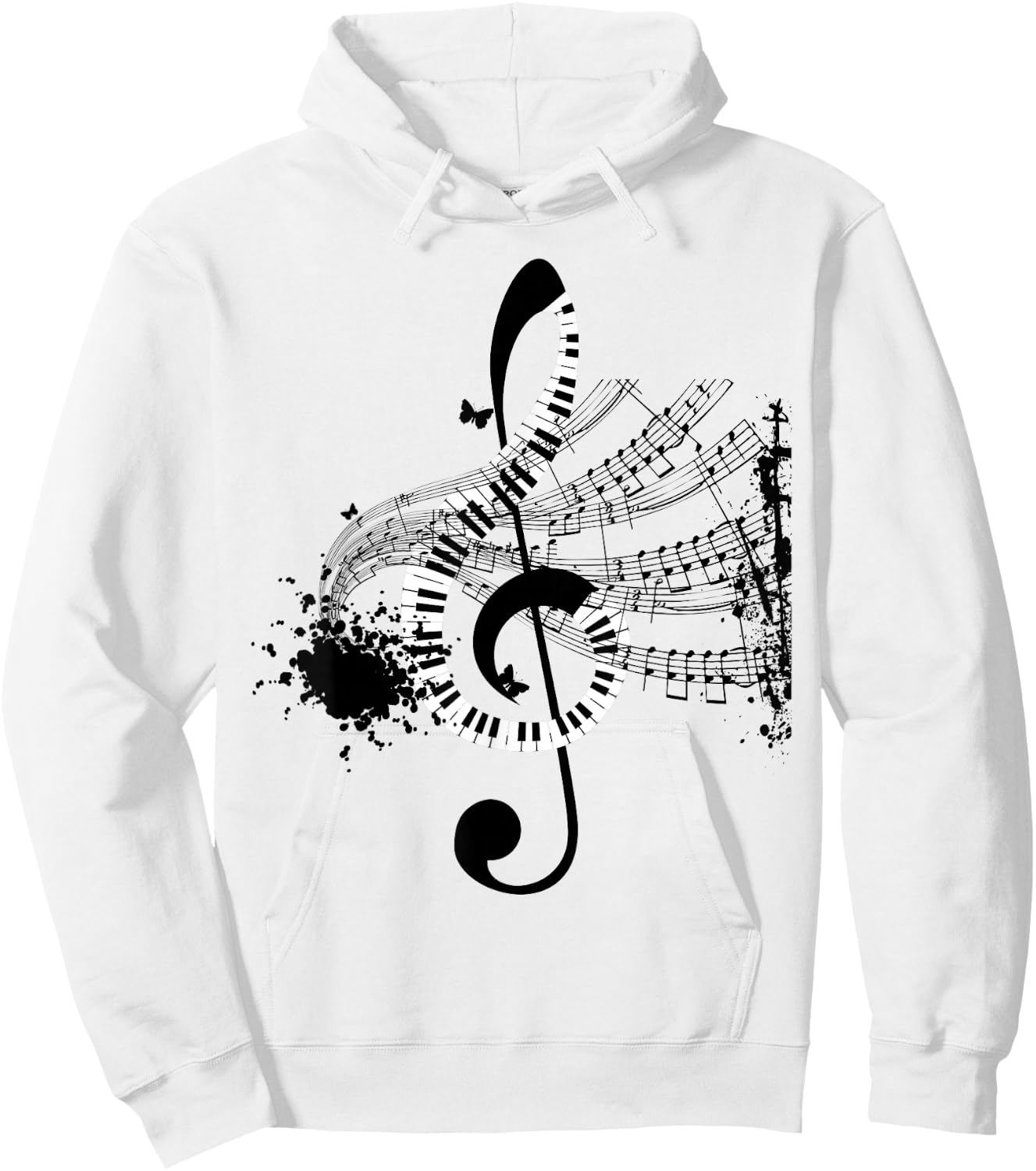 Musical Sheet Music Musicians Clef Sheet Music Hoodie - Hoodie | White
