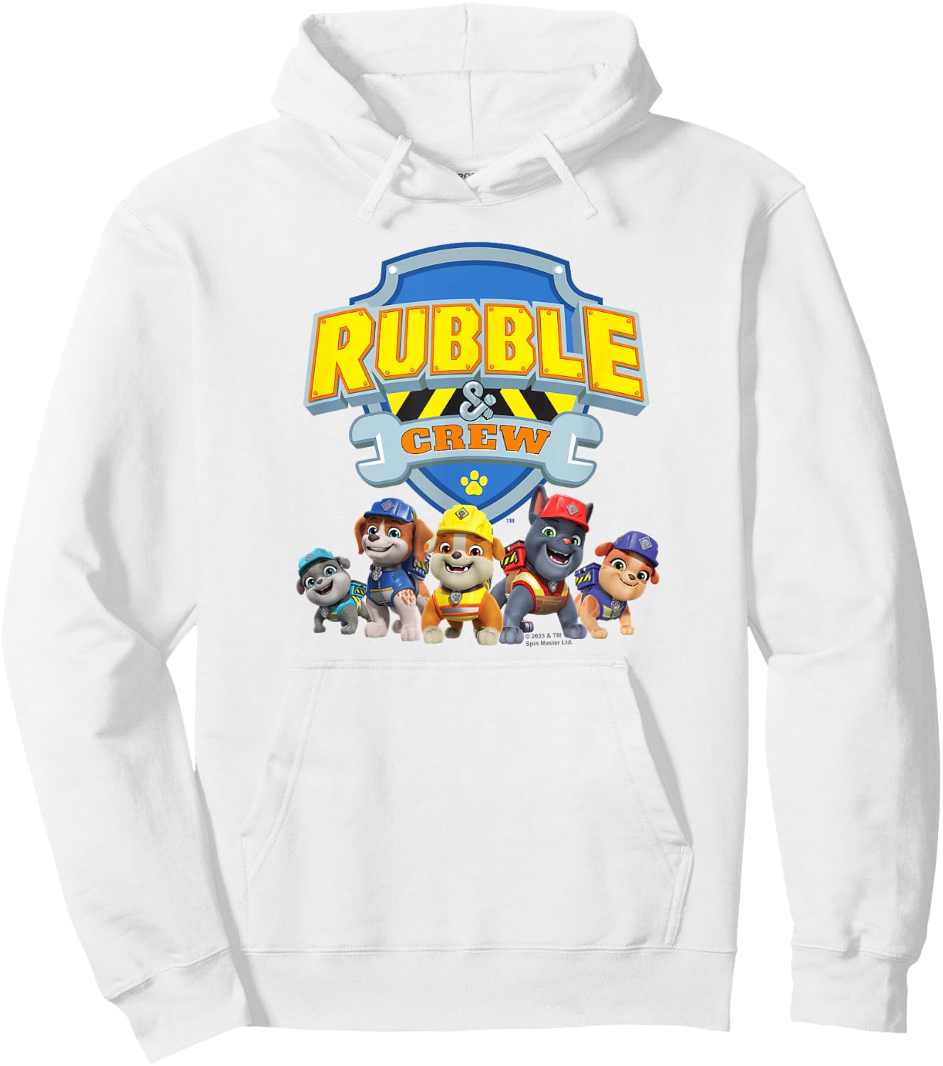 Rubble & Crew Logo and Characters Hoodie - Hoodie | White