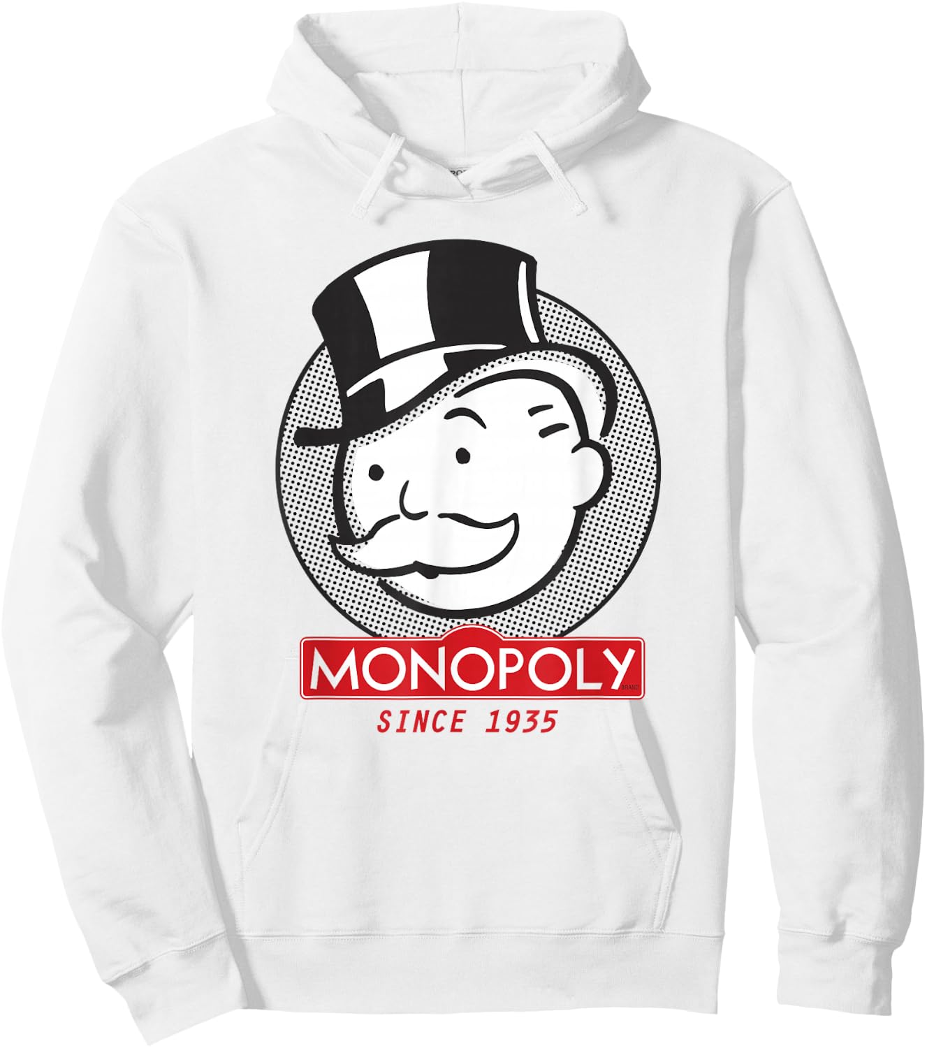 Monopoly Mr. Monopoly Since 1935 Classic Vintage Logo Hoodie - Hoodie | White