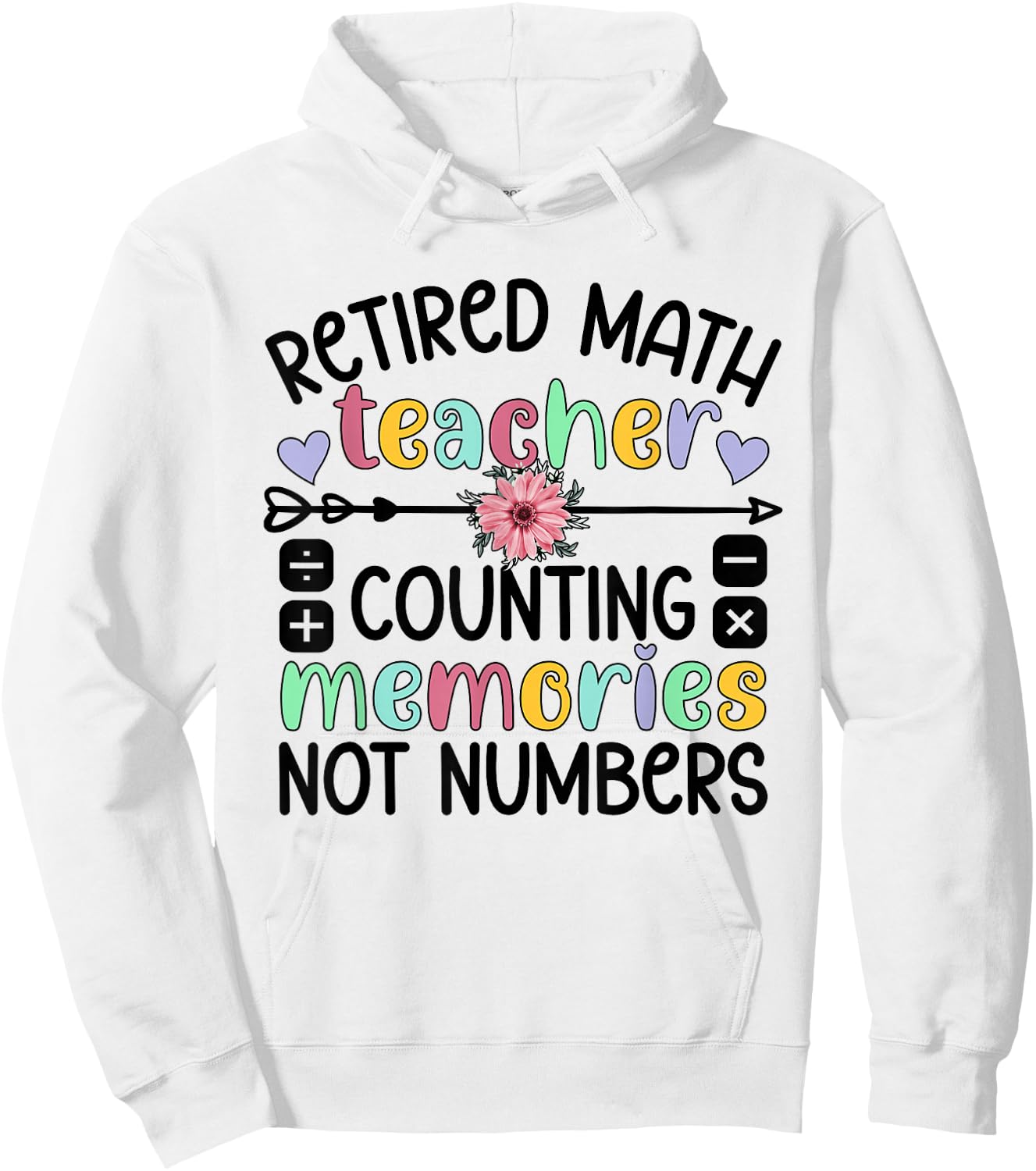 Retired Math Teacher Memories Retirement Math Teacher Hoodie - Hoodie | White