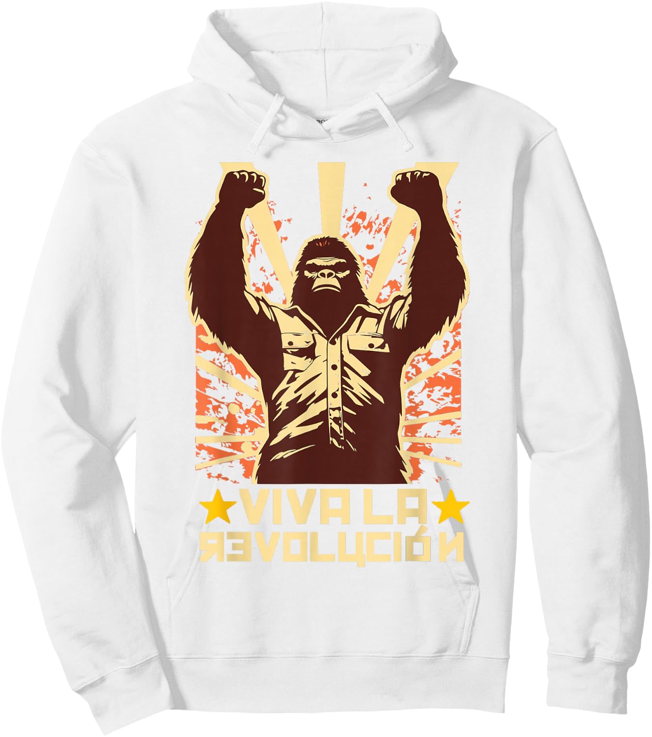 Viva La Revolucion Sasquatch Bigfoot 60s Hoodie - Hoodie | White